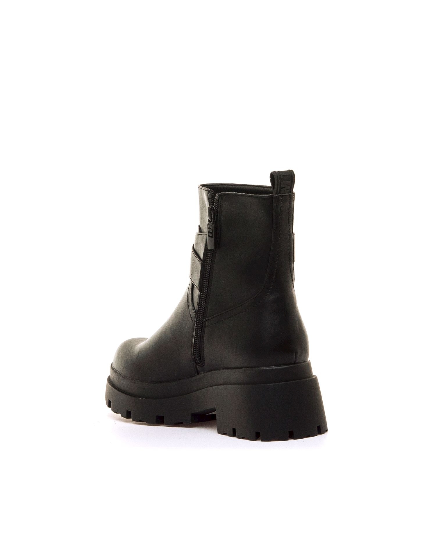 Botines biker para mujer con elástico al tobillo - Mustang - Negro Negro-4