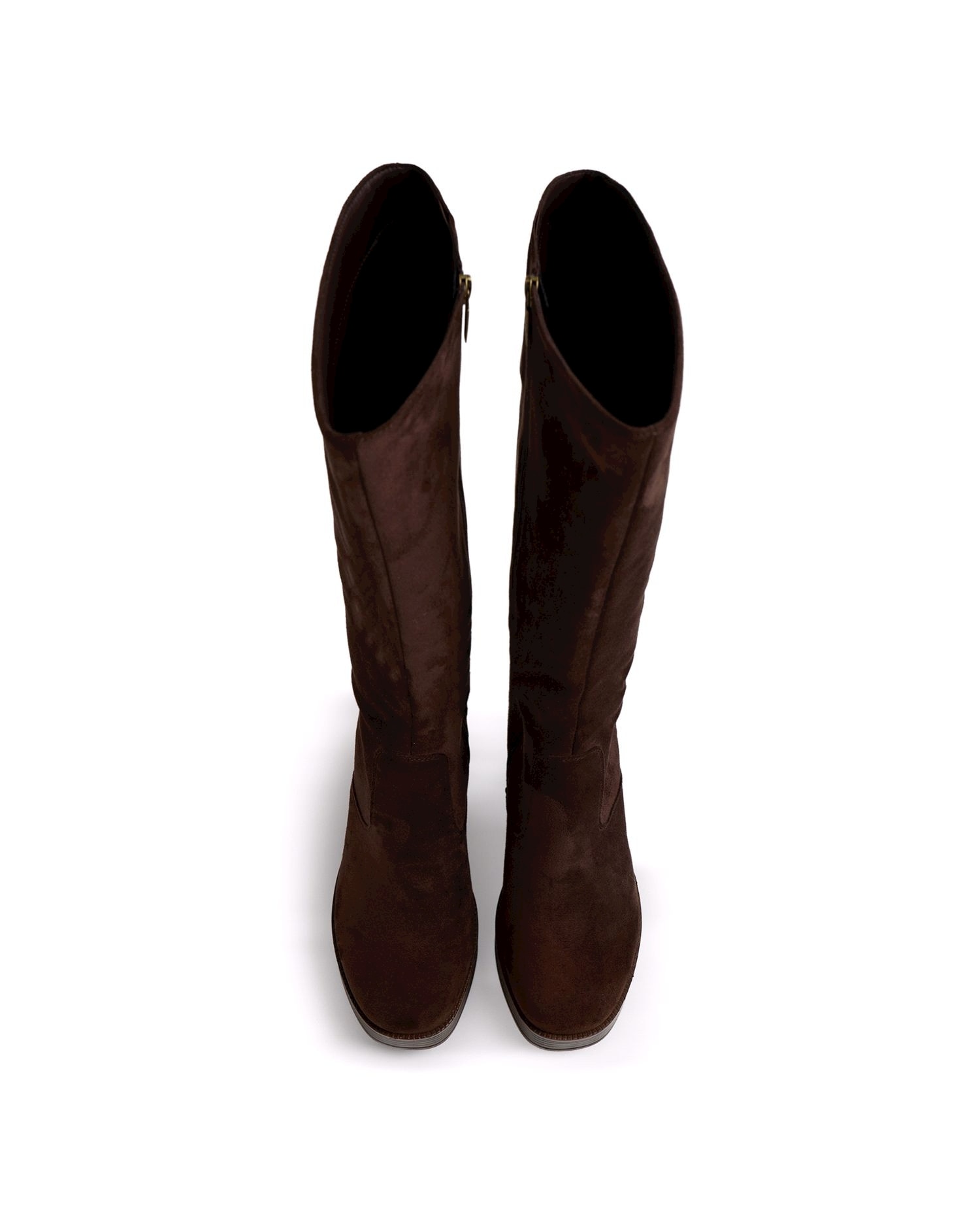 Imagen 3 de Botas básicas de mujer con un tacón ancho y plataforma - Moka Moka