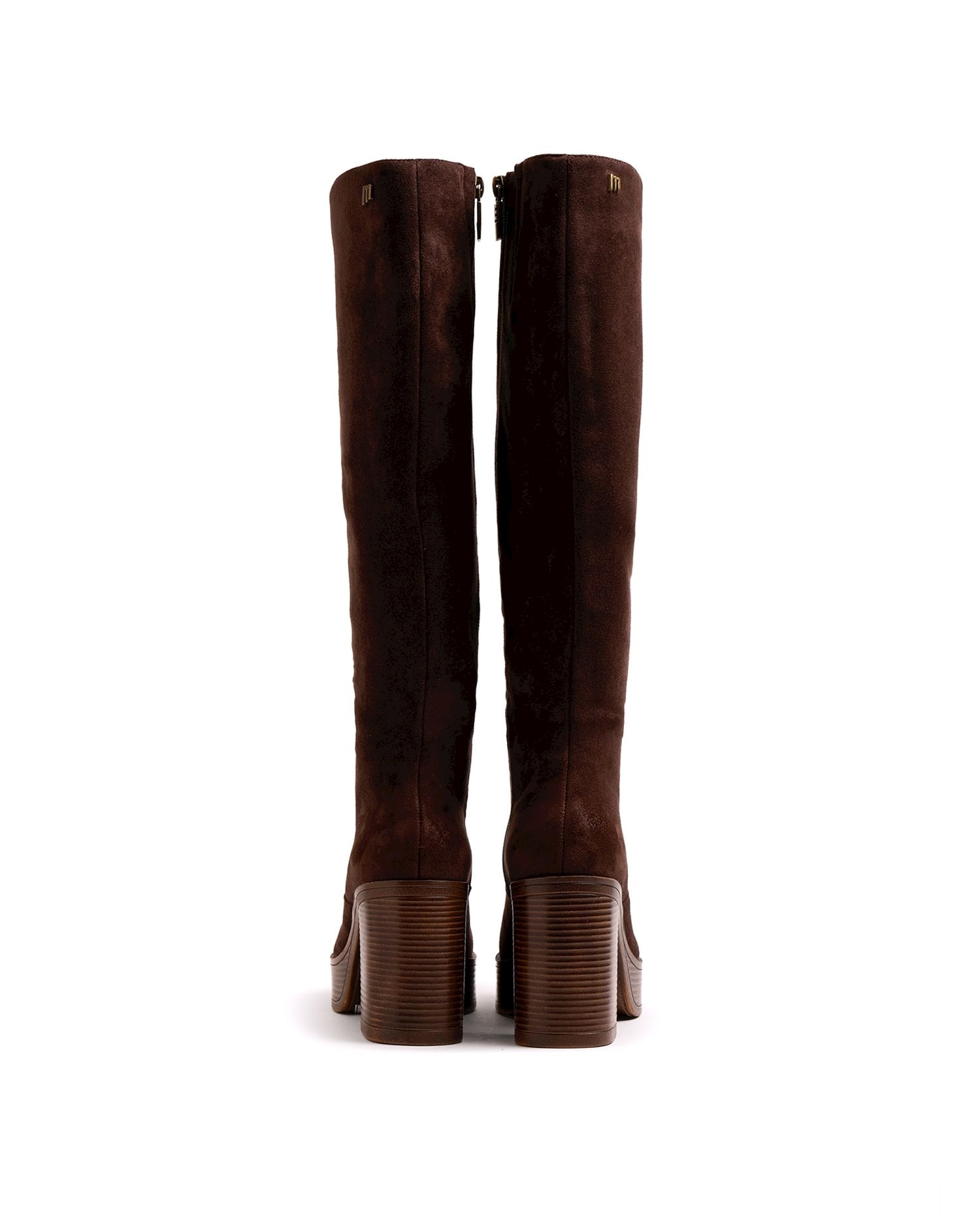 Imagen 2 de Botas básicas de mujer con un tacón ancho y plataforma - Moka Moka