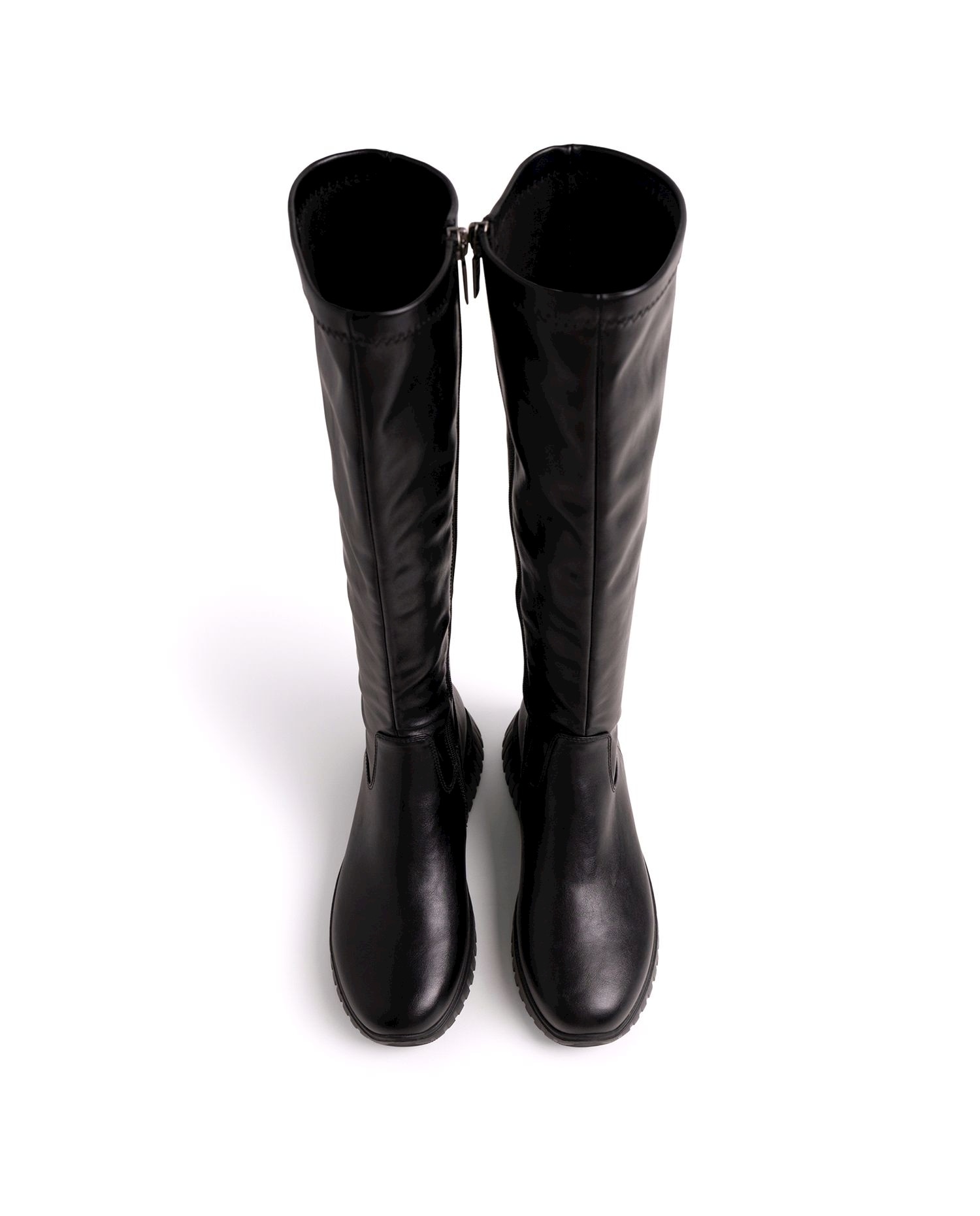 Botas altas de mujer básicas con caña stretch - Mustang - Negro Negro-5