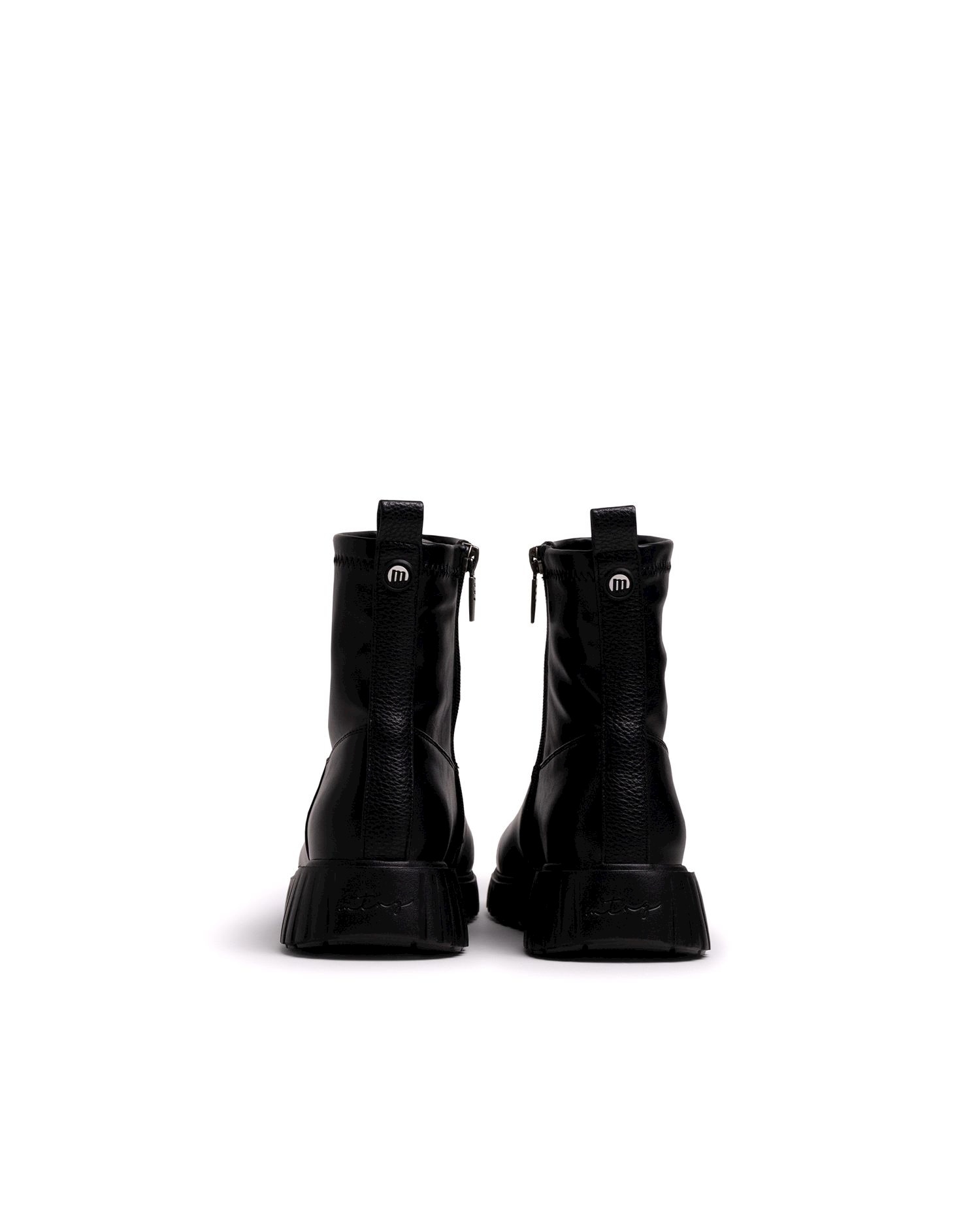 Botines básicos de mujer con piso de cuña - Mustang - Negro Negro-2