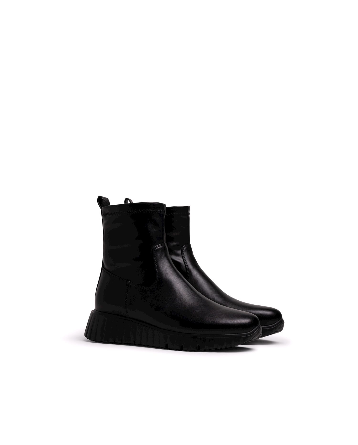 Botines básicos de mujer con piso de cuña - Mustang - Negro Negro-5