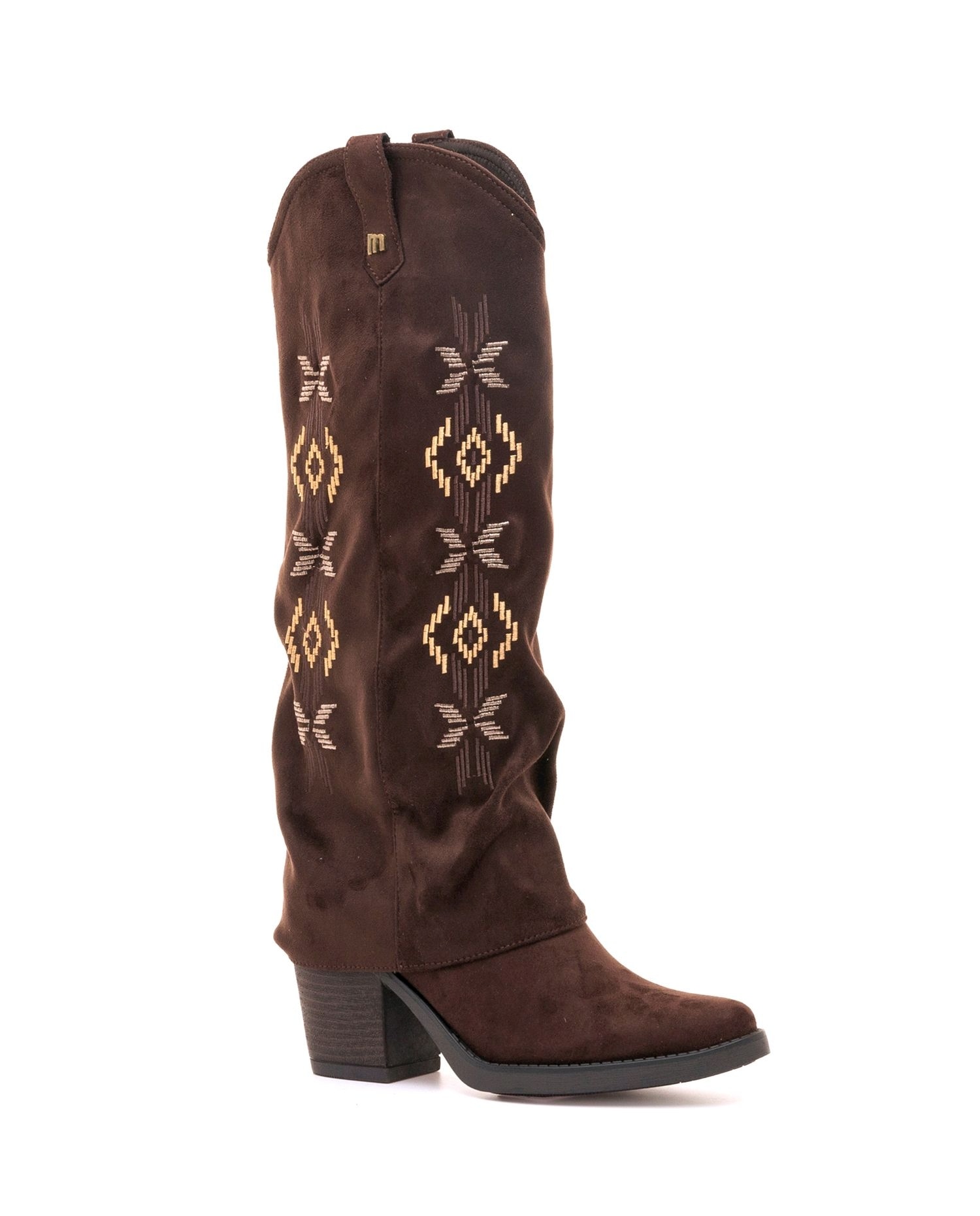 Botas cowboy para mujer con detalle sobrecaña - Mustang - Marrón oscuro Marrón oscuro-2