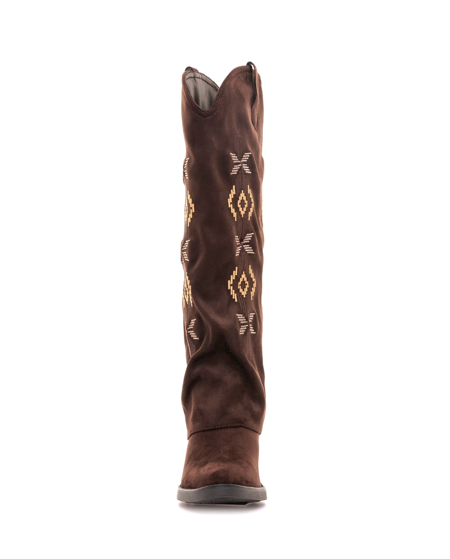 Botas cowboy para mujer con detalle sobrecaña - Mustang - Marrón oscuro Marrón oscuro-3
