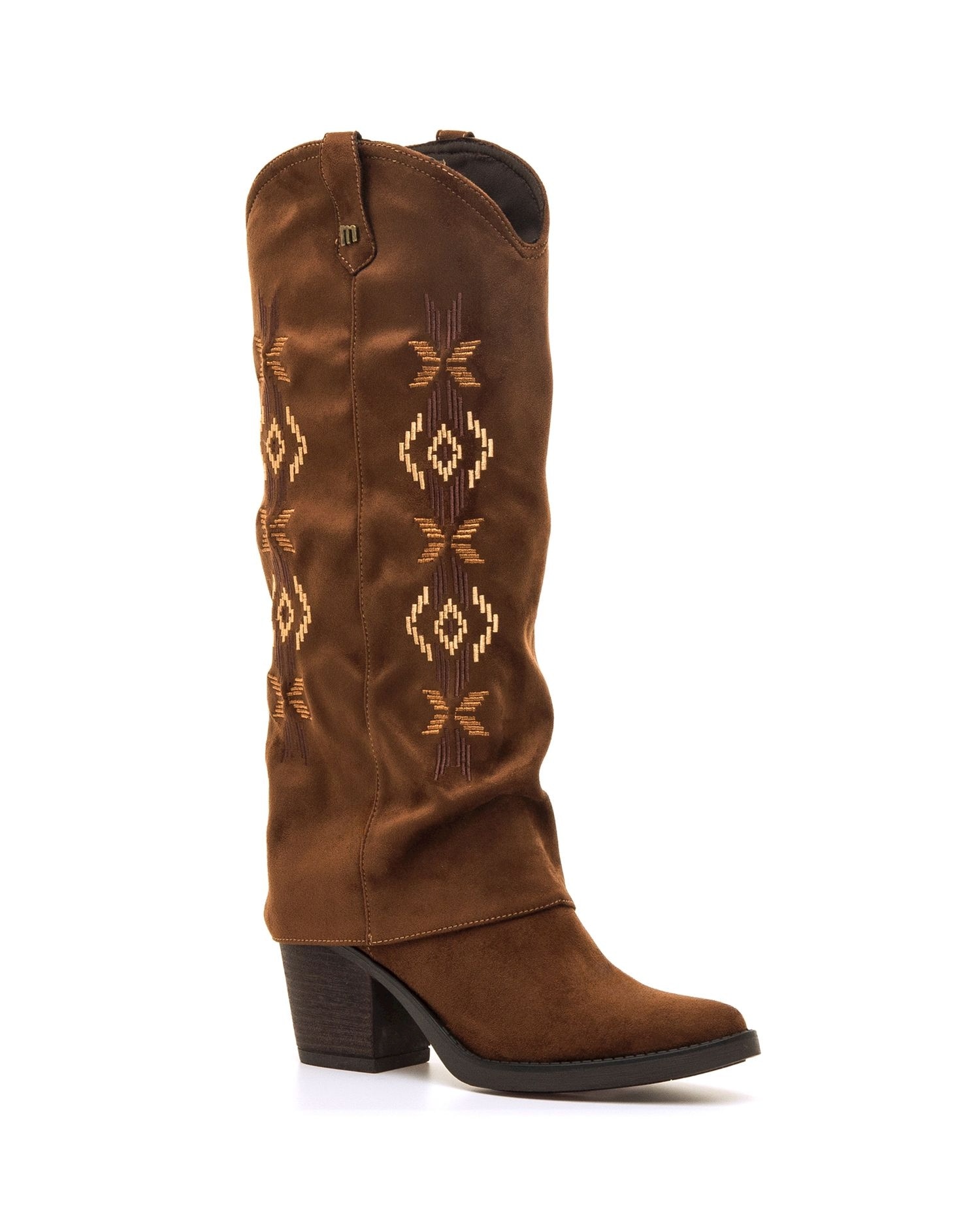 Botas cowboy para mujer con detalle sobrecaña - Mustang - Camel Camel-2