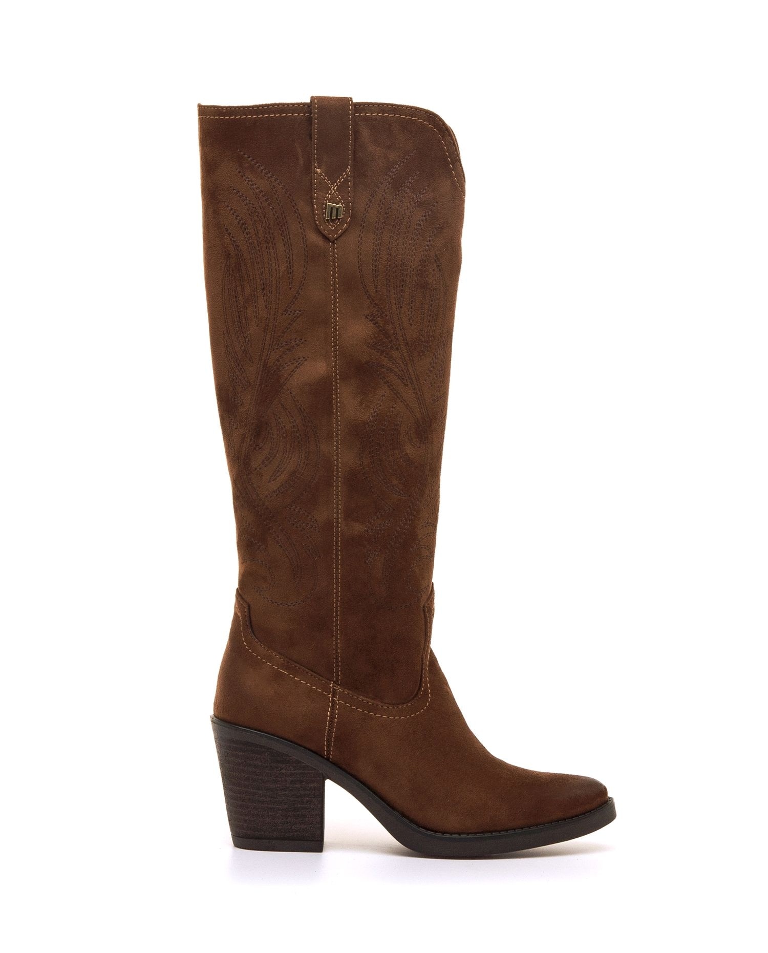 Botas estilo cowboy para mujer con grabado - Mustang - Marrón Marrón-1