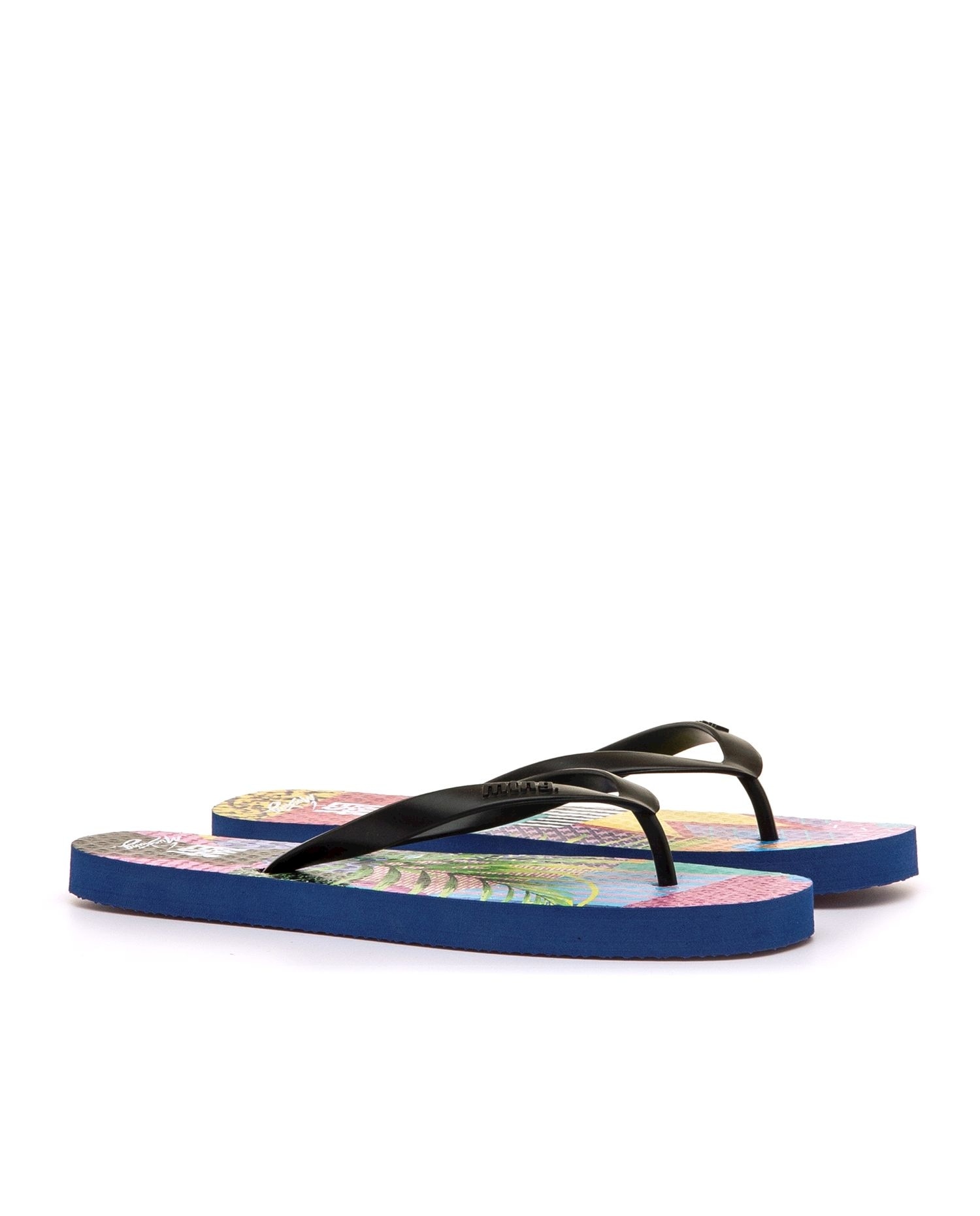 Chanclas de dedo de mujer con piso estampado - Mustang - Negro Negro-5