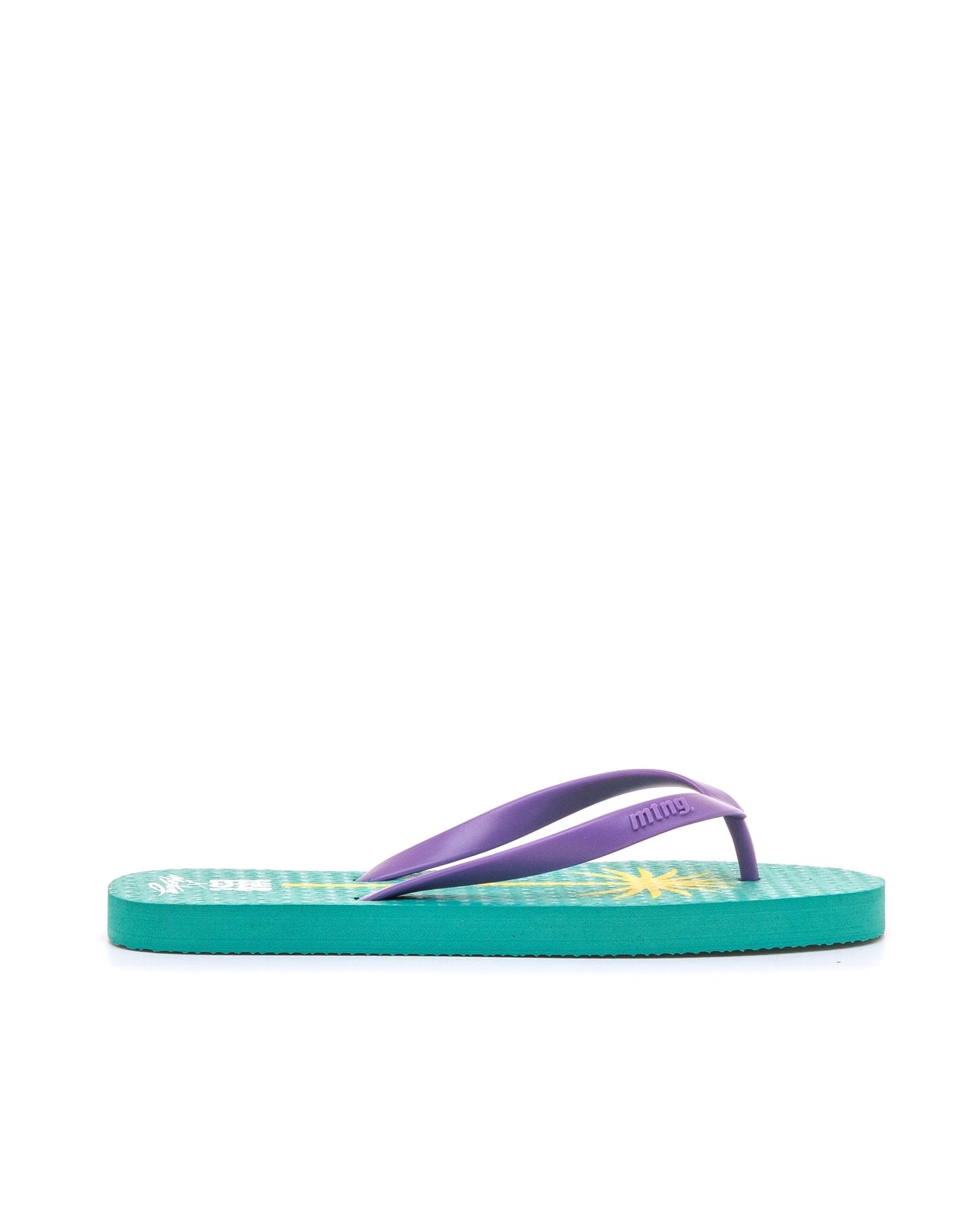 Chanclas de dedo de mujer con piso estampado - Mustang - Morado / Verde claro Morado / Verde claro-1