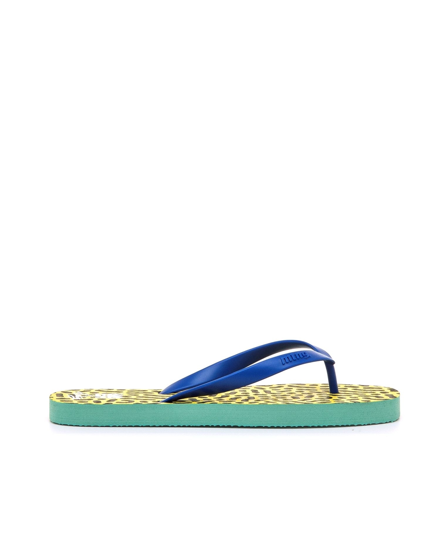 Chanclas de dedo de mujer con piso estampado - Mustang - Azul / Verde Azul / Verde-1