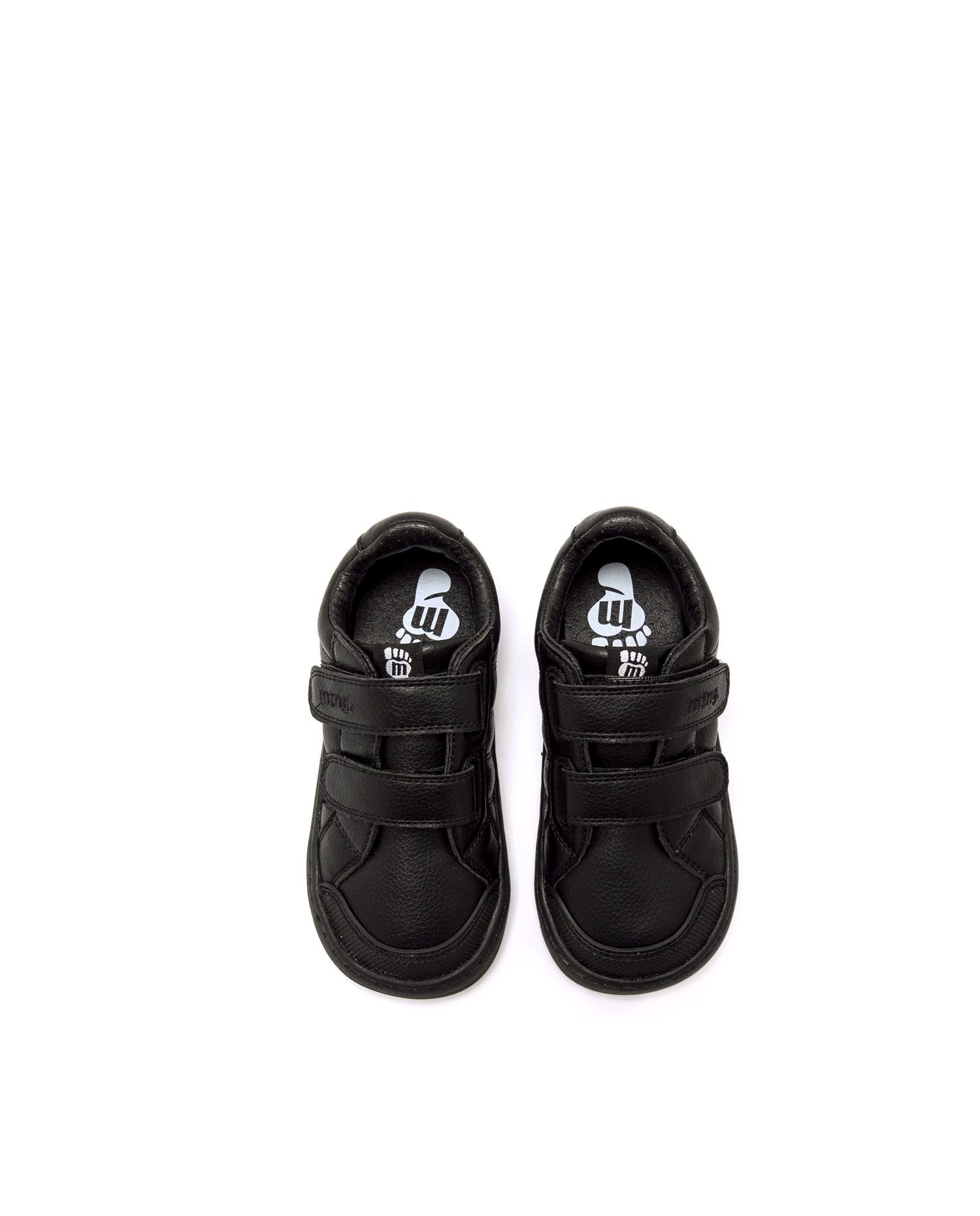 Zapatilla deportiva de niños estilo colegial con piso barefoot - Mustang - Negro Negro-2