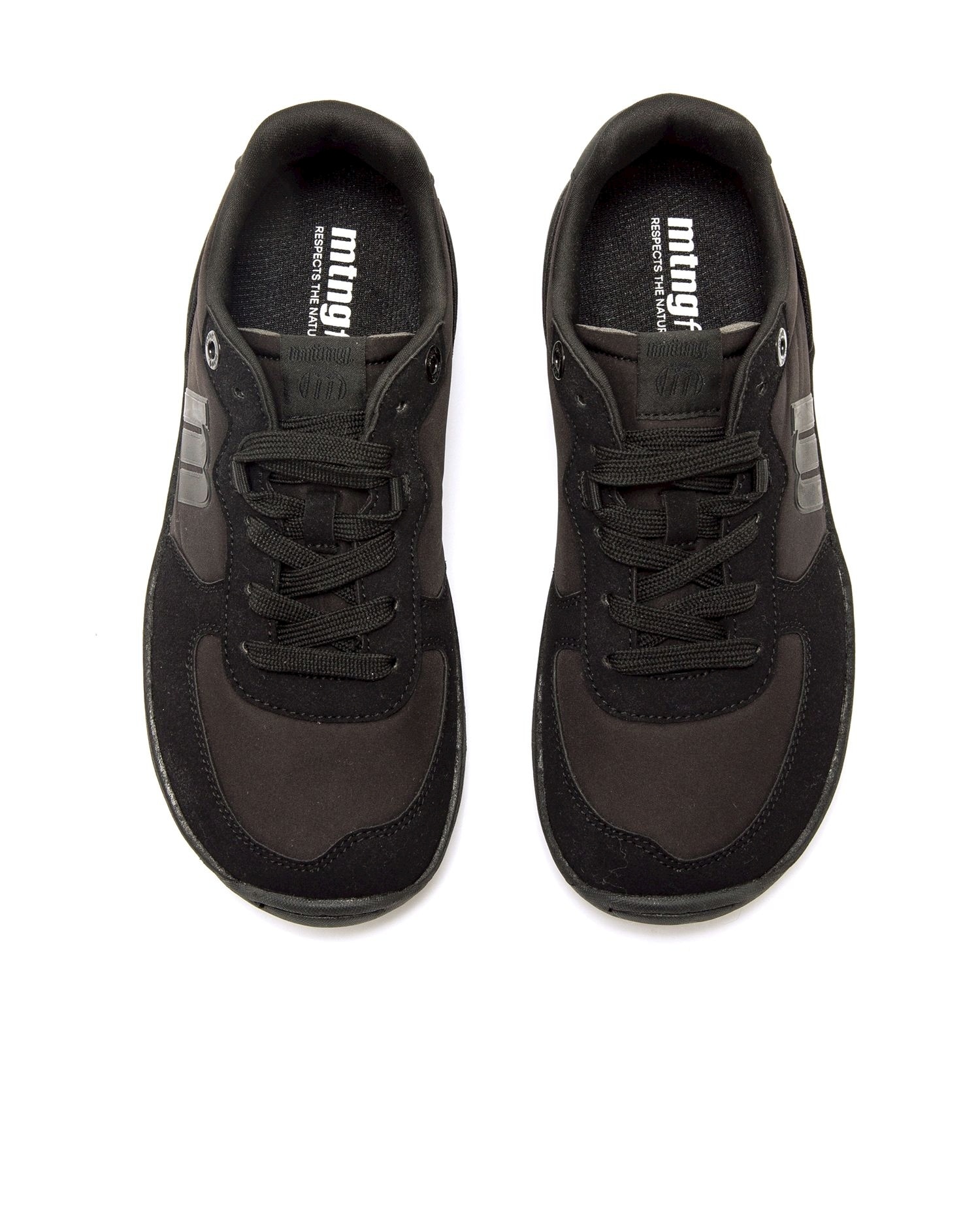 Zapatillas de piel para mujer line Free - Mustang - Negro mate Negro mate-3