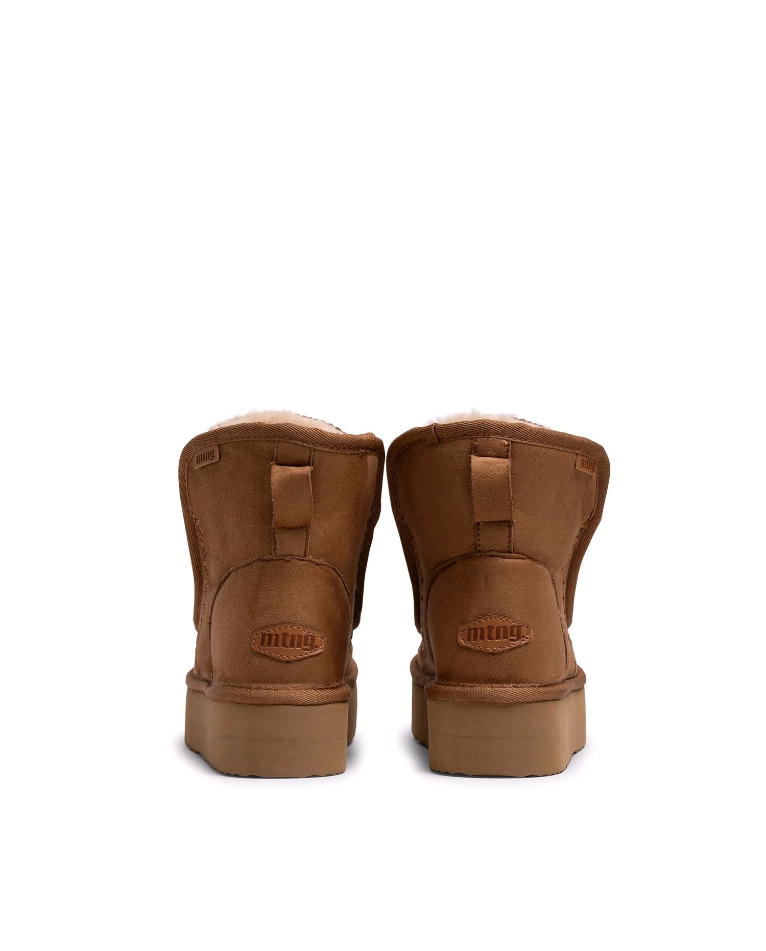 Botines de pelo de mujer con piso grueso - Mustang - Marrón Marrón-2