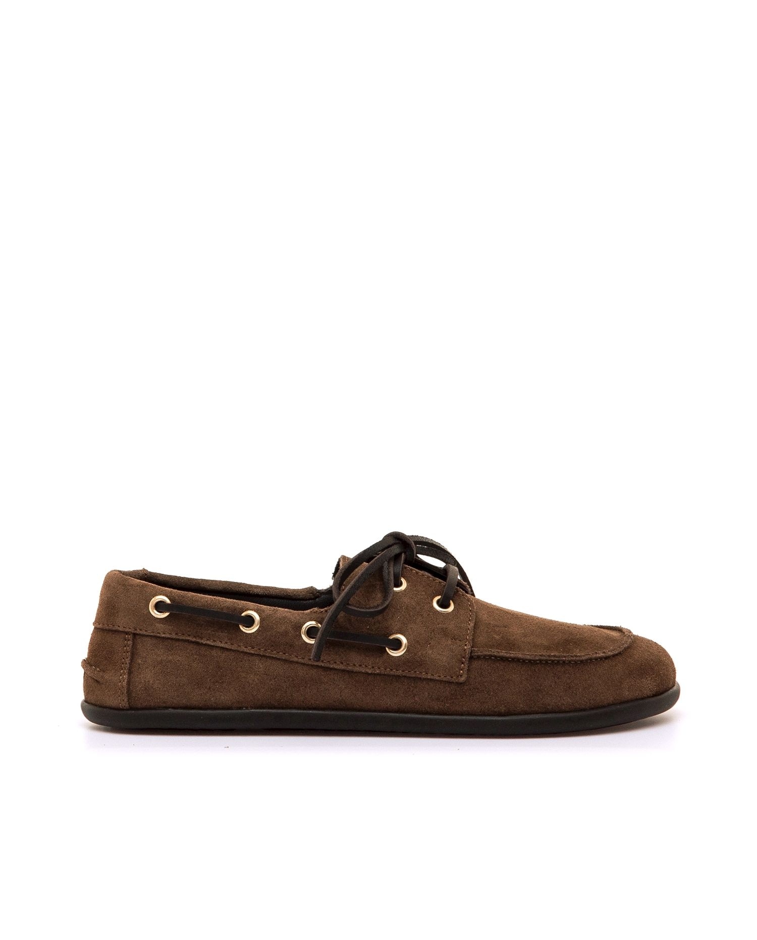 Zapatos planos para mujer con piso barefoot y piel de serraje - Mustang - Marrón oscuro Marrón oscuro-1