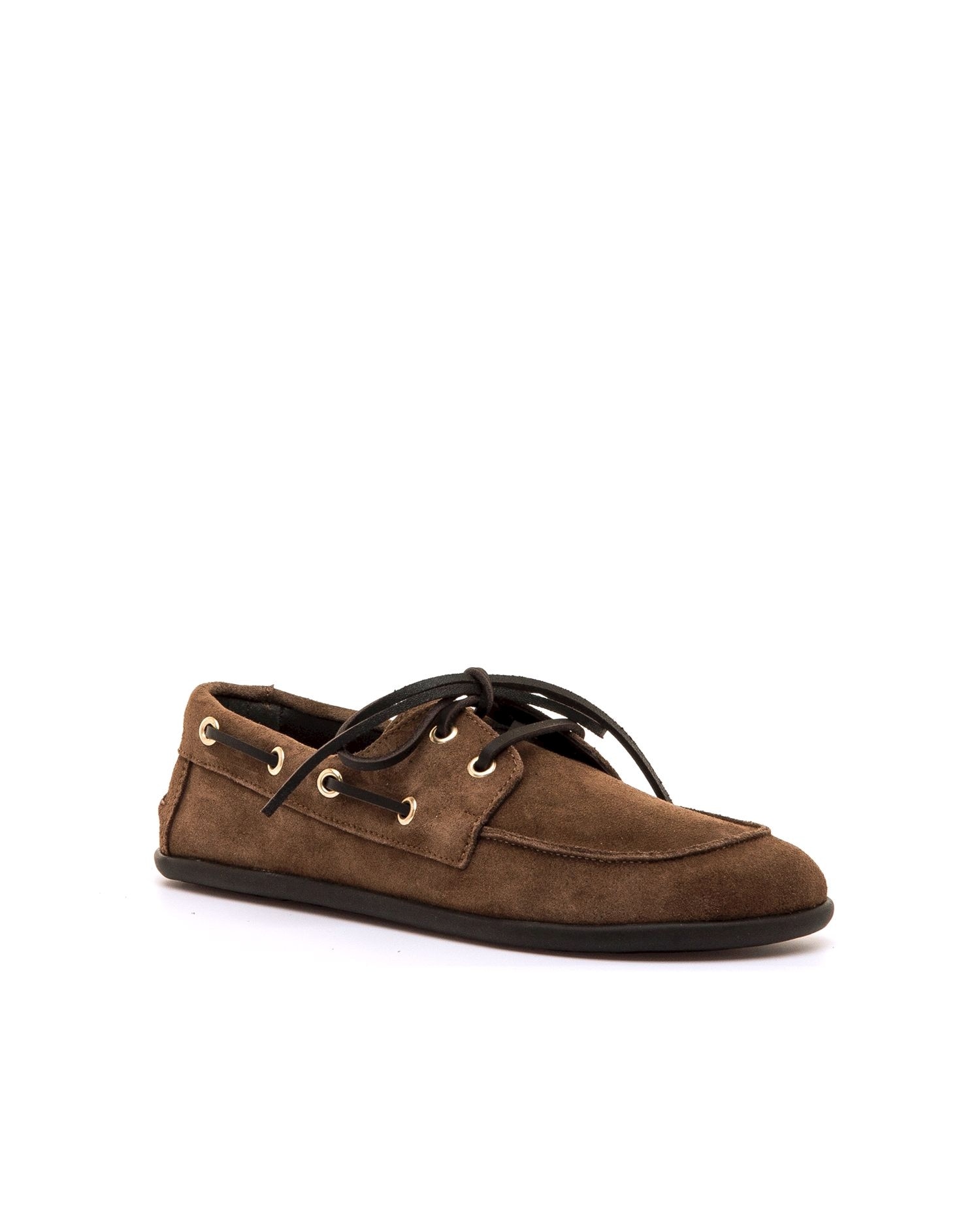 Zapatos planos para mujer con piso barefoot y piel de serraje - Mustang - Marrón oscuro Marrón oscuro-2