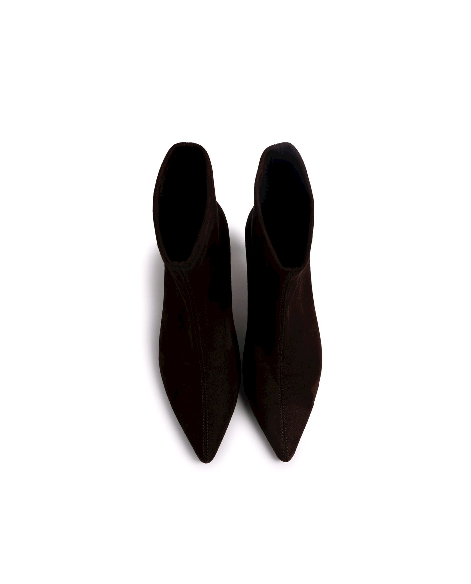 Botines básicos de mujer con tacón fino y tejido stretch - Mustang - Moka Moka-3