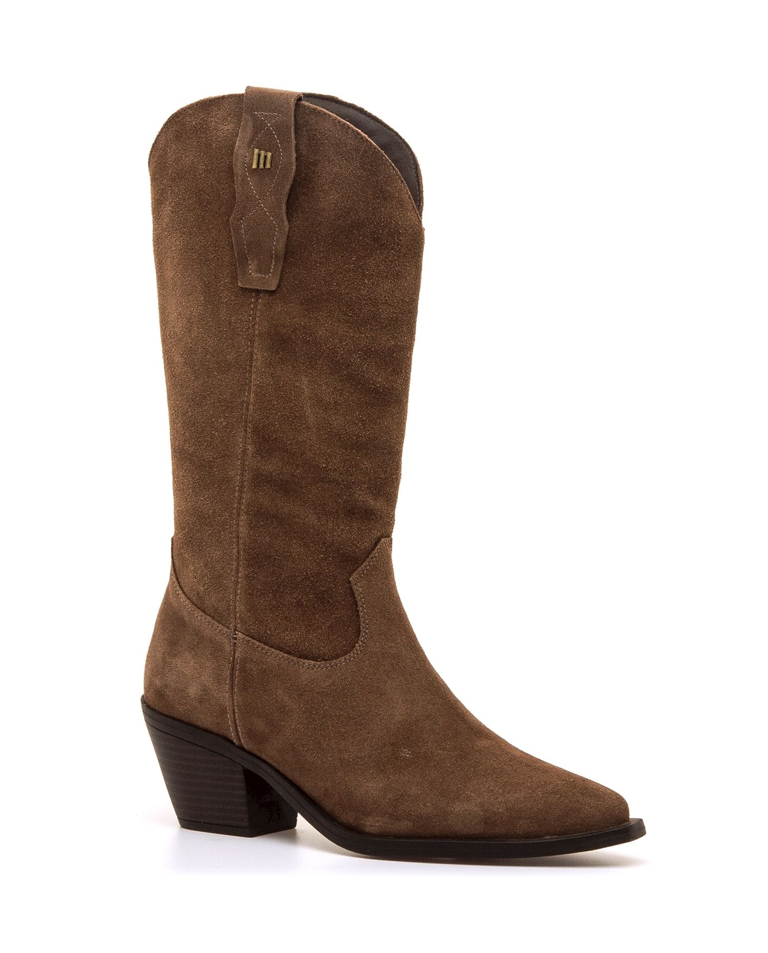 Botas de estilo cowboy para mujer en piel - Mustang - Marrón Marrón-4