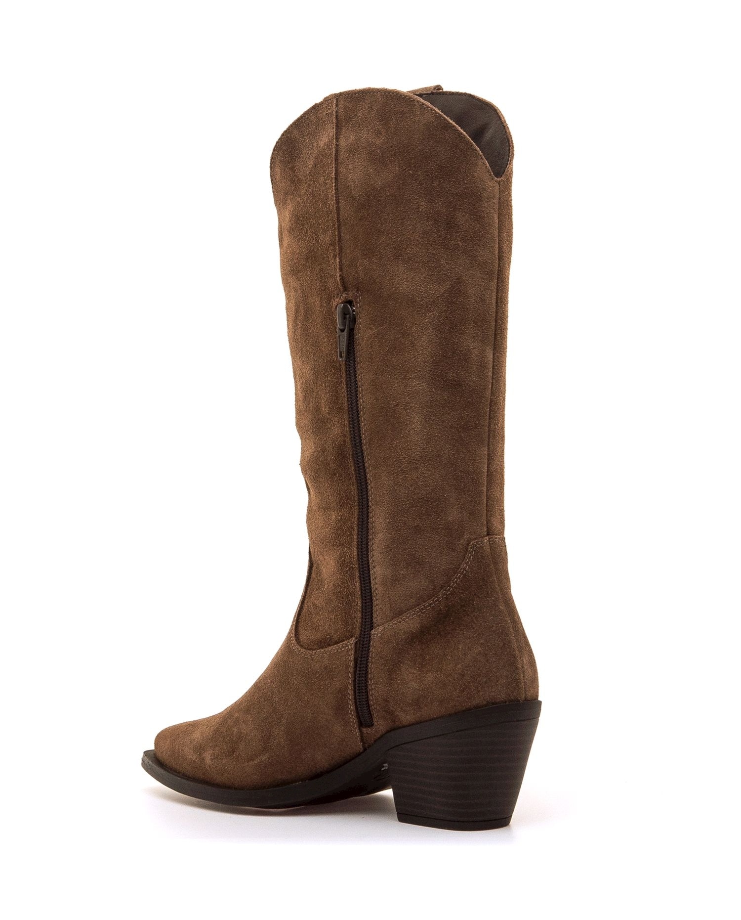 Botas de estilo cowboy para mujer en piel - Mustang - Marrón Marrón-2