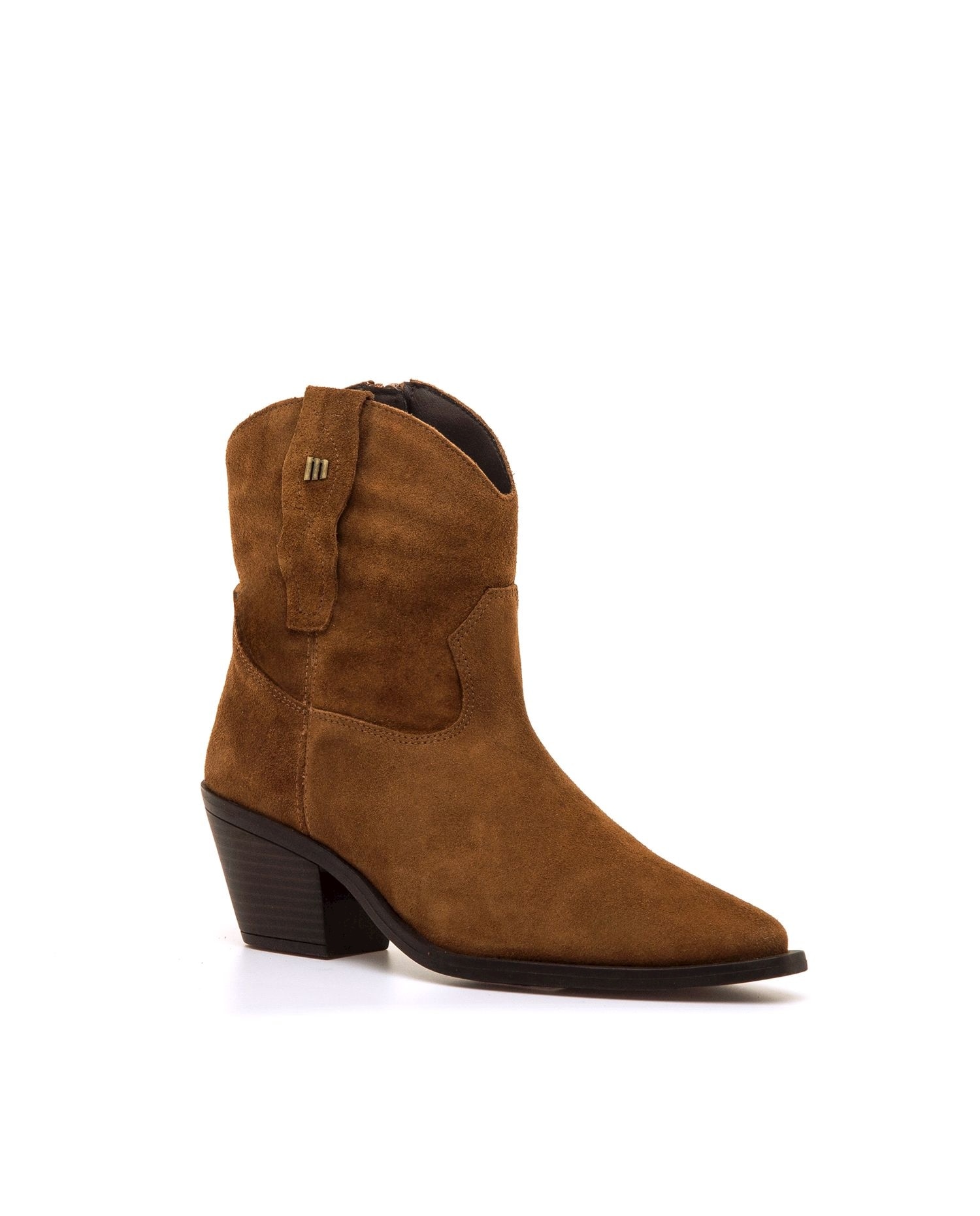 Botines estilo cowboy para mujer en piel - Mustang - Avellana Avellana-3