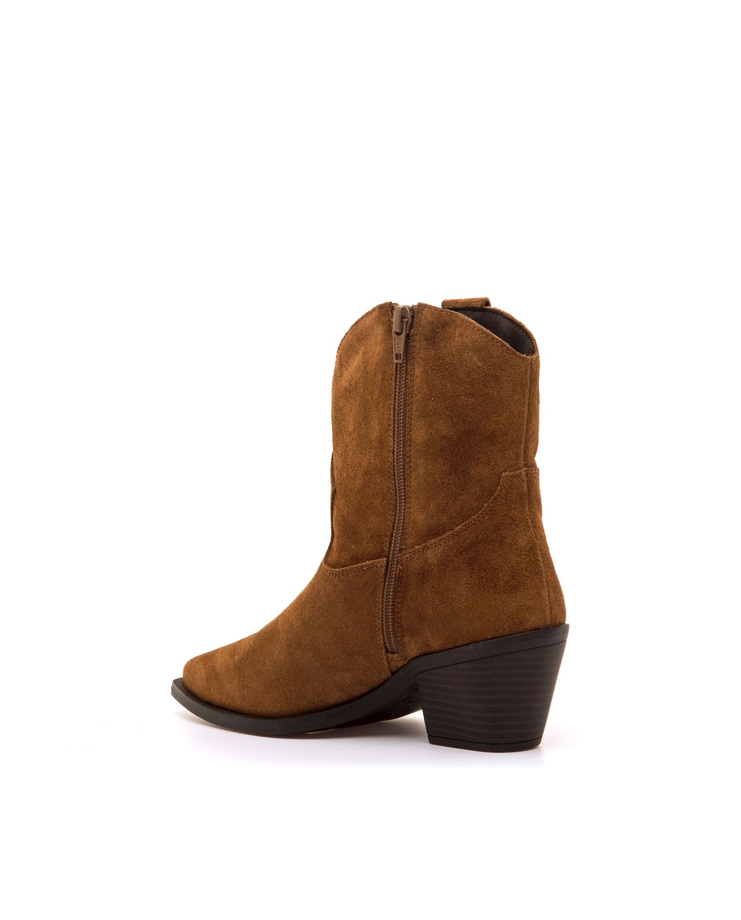 Botines estilo cowboy para mujer en piel - Mustang - Avellana Avellana-4