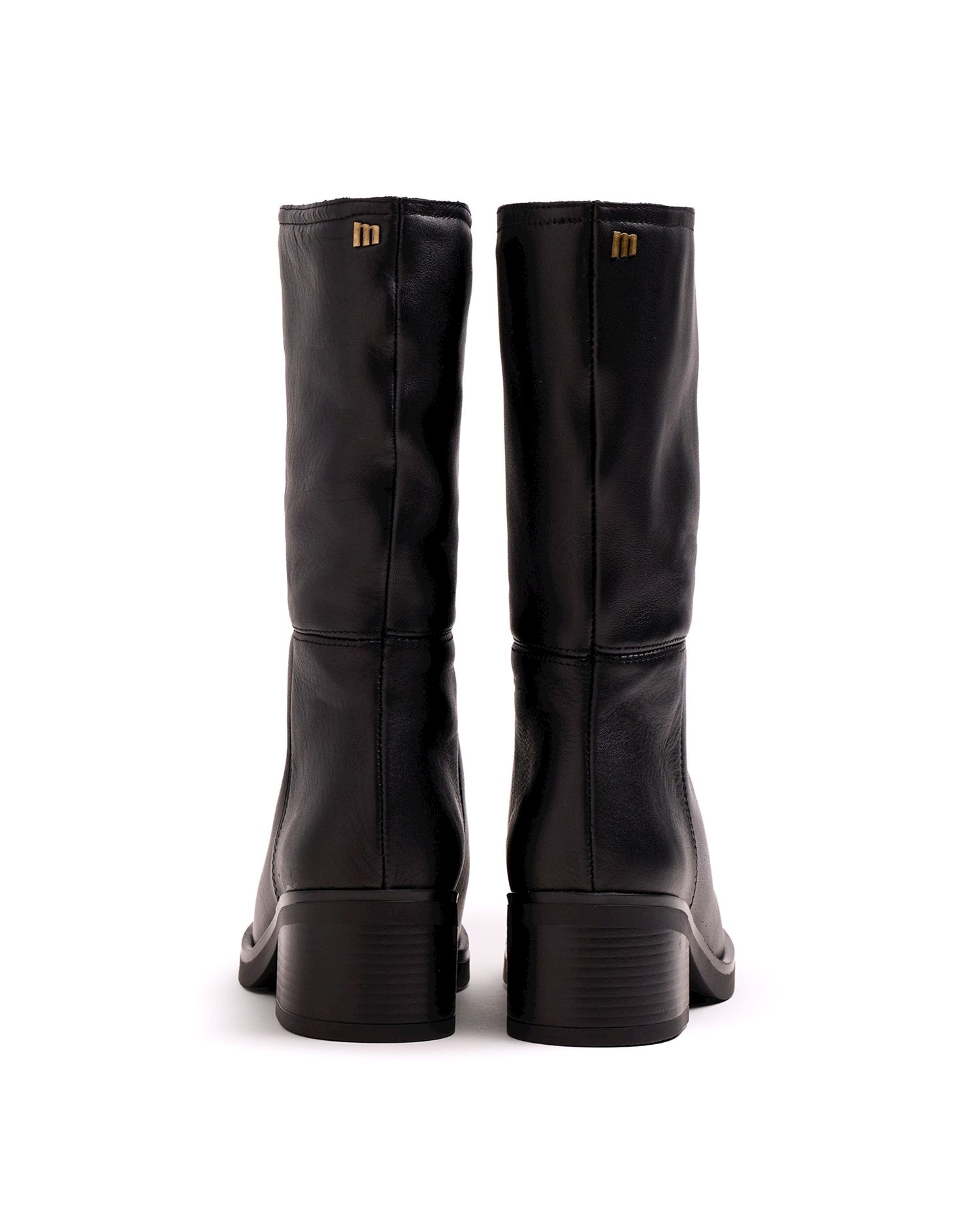 Imagen 3 de Botas bajas de mujer de piel con estilo motero - Mustang - Negro Negro