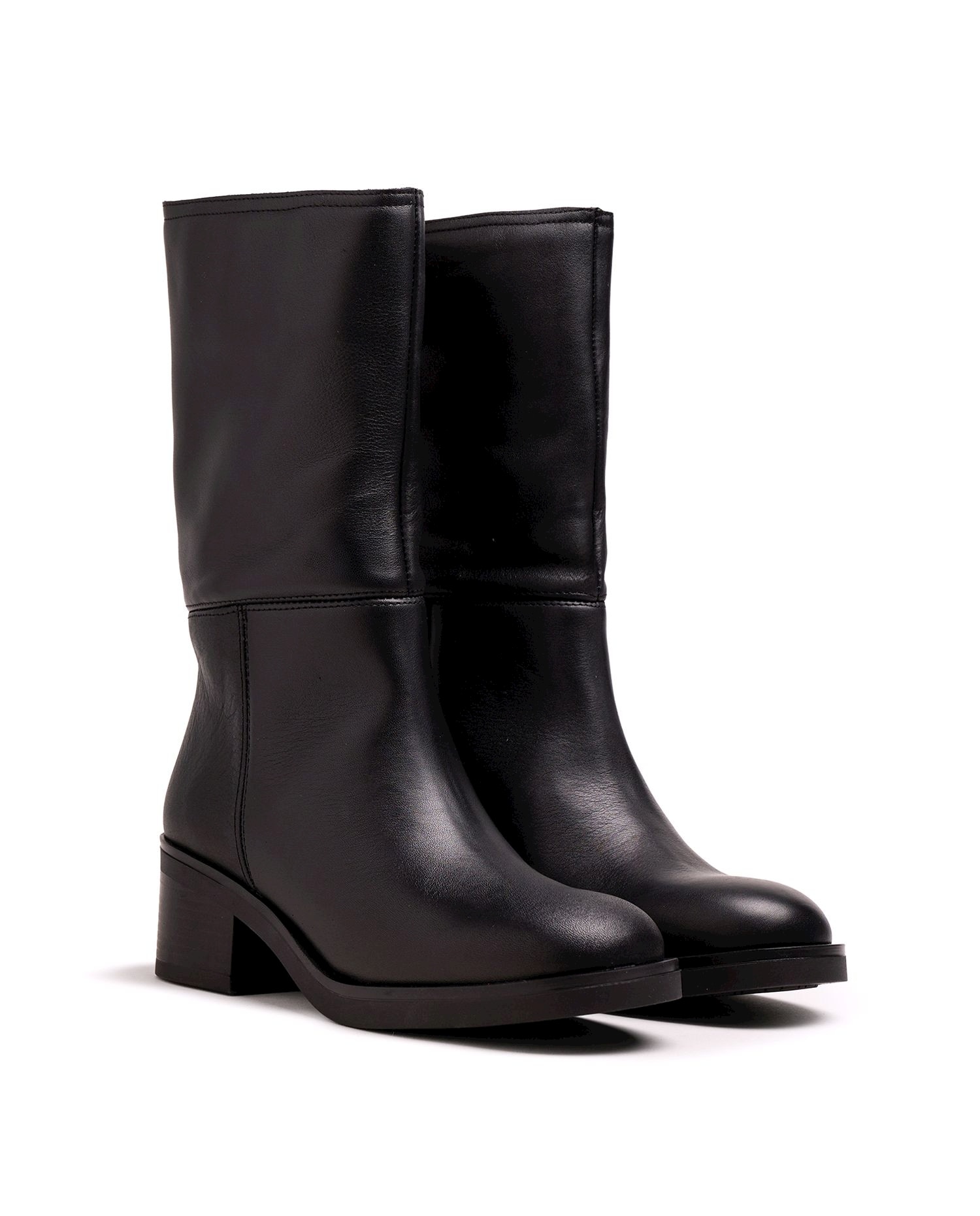 Imagen 5 de Botas bajas de mujer de piel con estilo motero - Mustang - Negro Negro