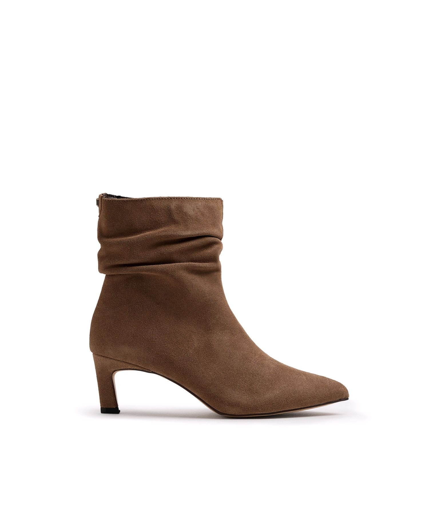 Imagen 0 de Botines básicos para mujer en piel de serraje Natural