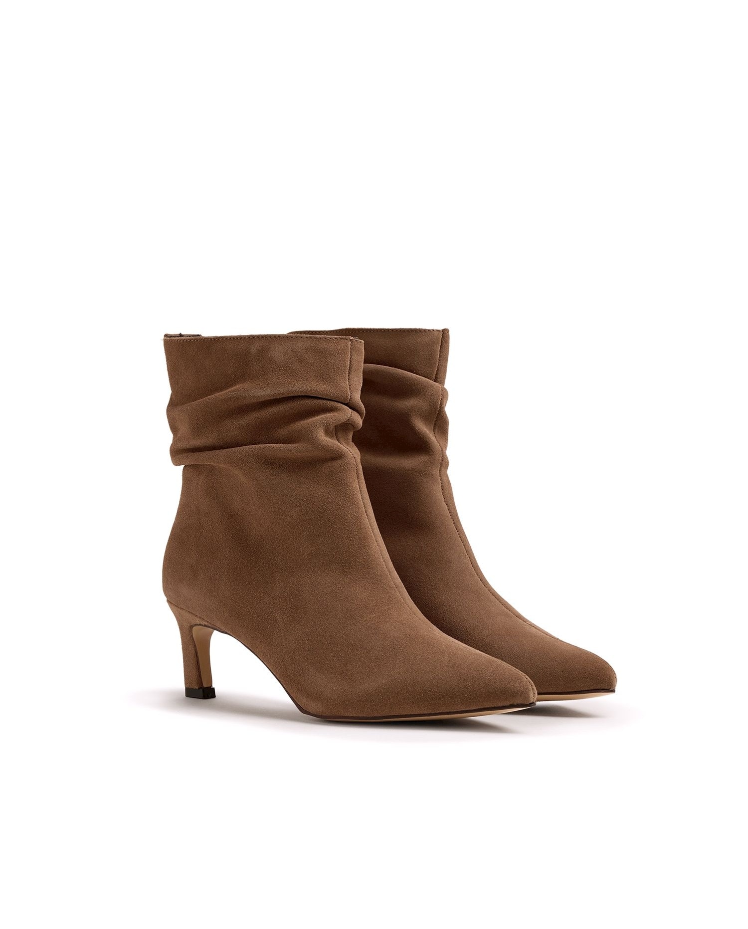 Botines básicos para mujer en piel de serraje - Mustang - Natural Natural-5