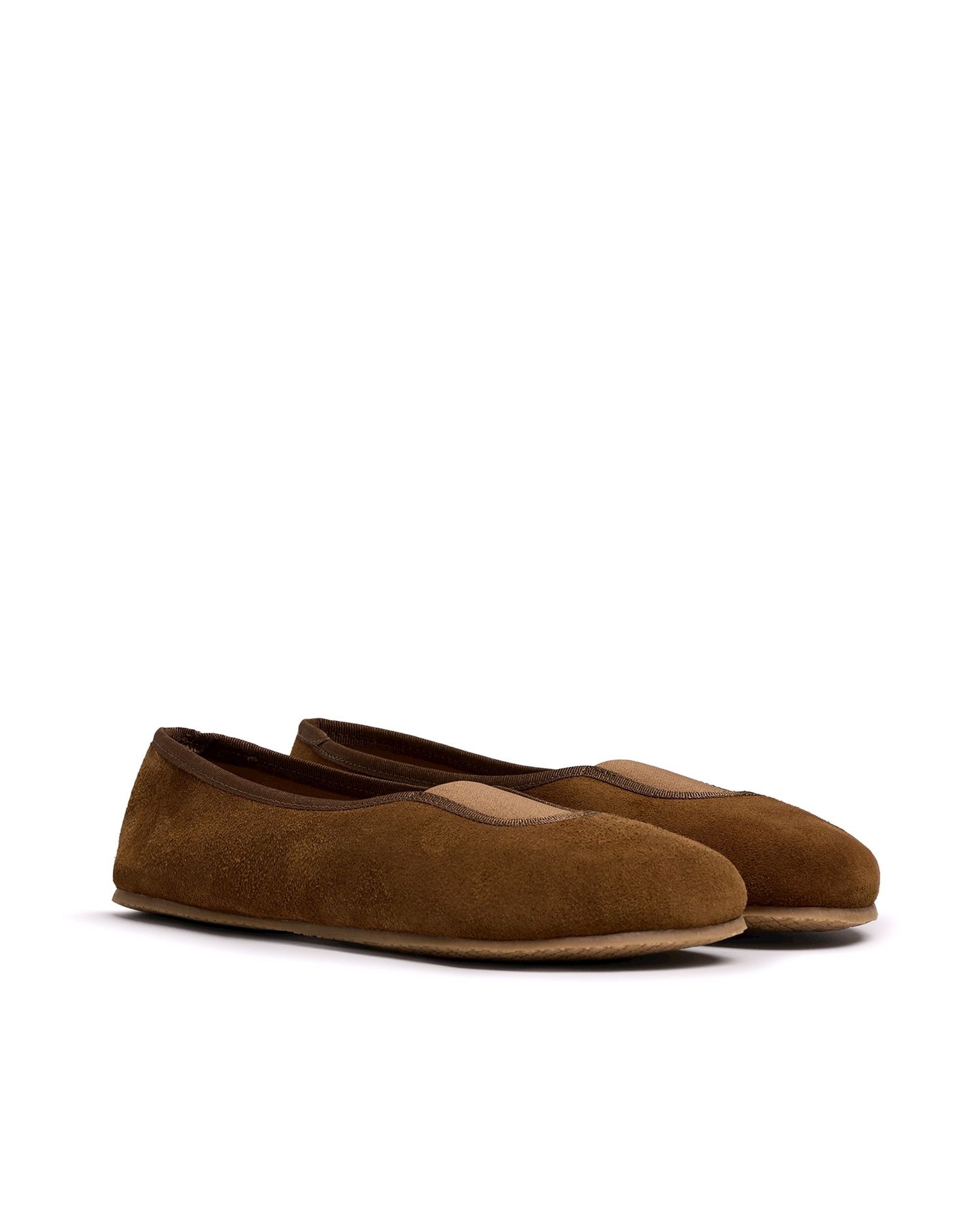 Zapatos planos estilo merceditas de mujer en piel con piso barefoot - Mustang - Marrón Marrón-4
