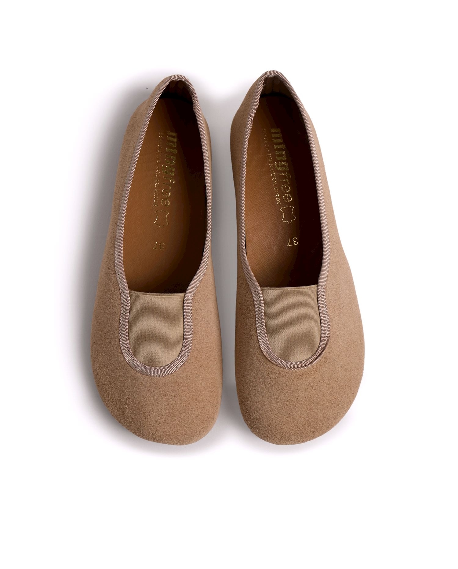 Zapatos planos estilo merceditas de mujer en piel con piso barefoot - Mustang - Natural Natural-2