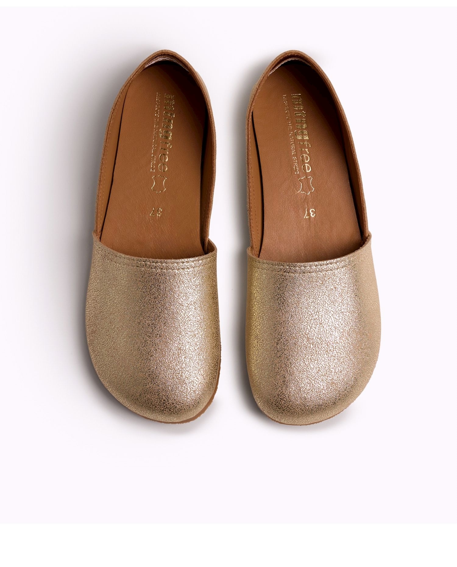 Zapatos planos de mujer con piso barefoot - Mustang - Oro Oro-3