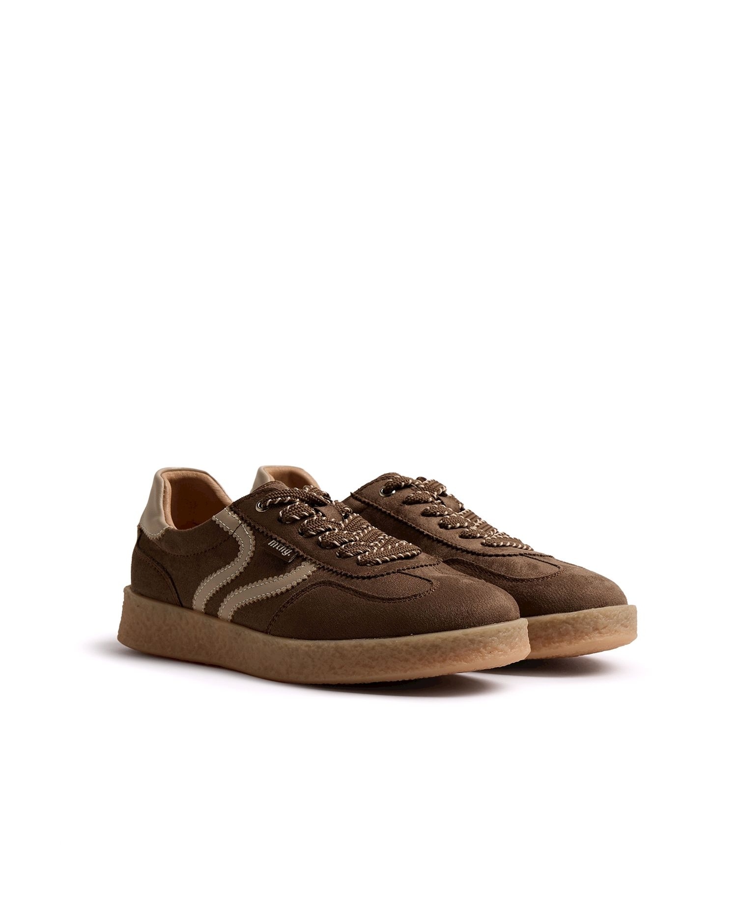 Zapatillas deportivas de mujer estilo bamba - Mustang - Marrón Marrón-5