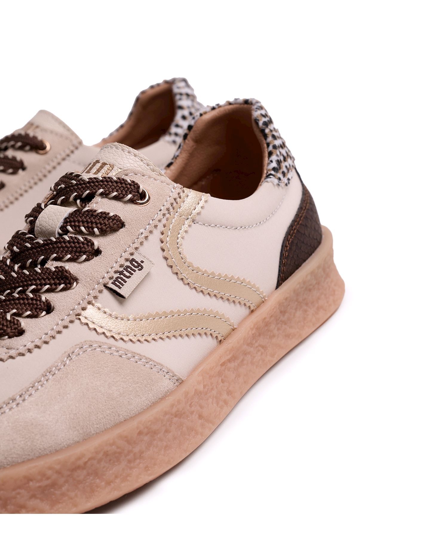 Zapatillas deportivas de mujer estilo bamba - Mustang - Natural Natural-4