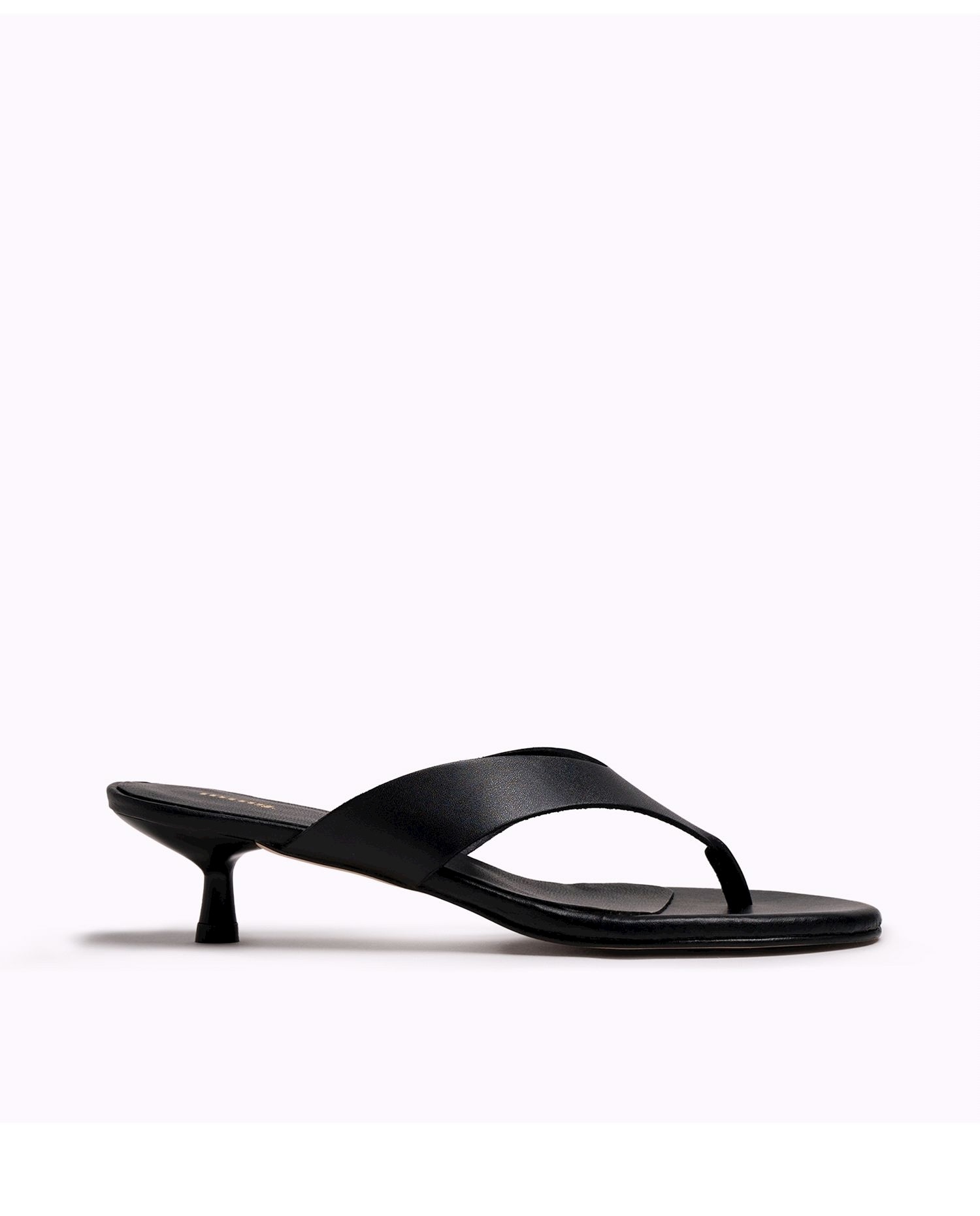 Sandalias de tacón de mujer en piel - Mustang - Negro Negro-1