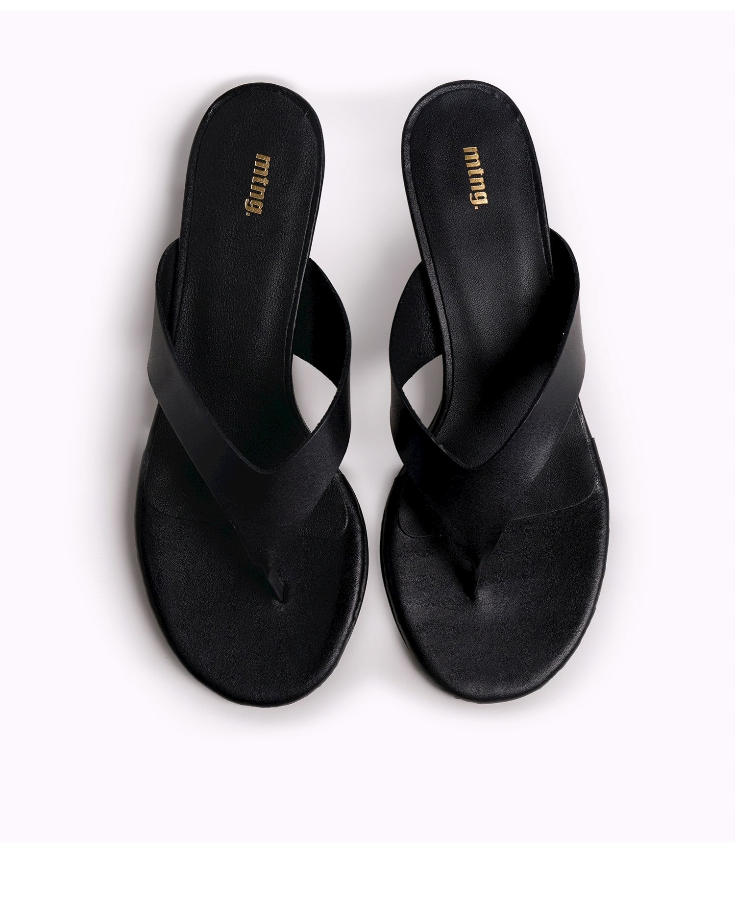 Sandalias de tacón de mujer en piel - Mustang - Negro Negro-3