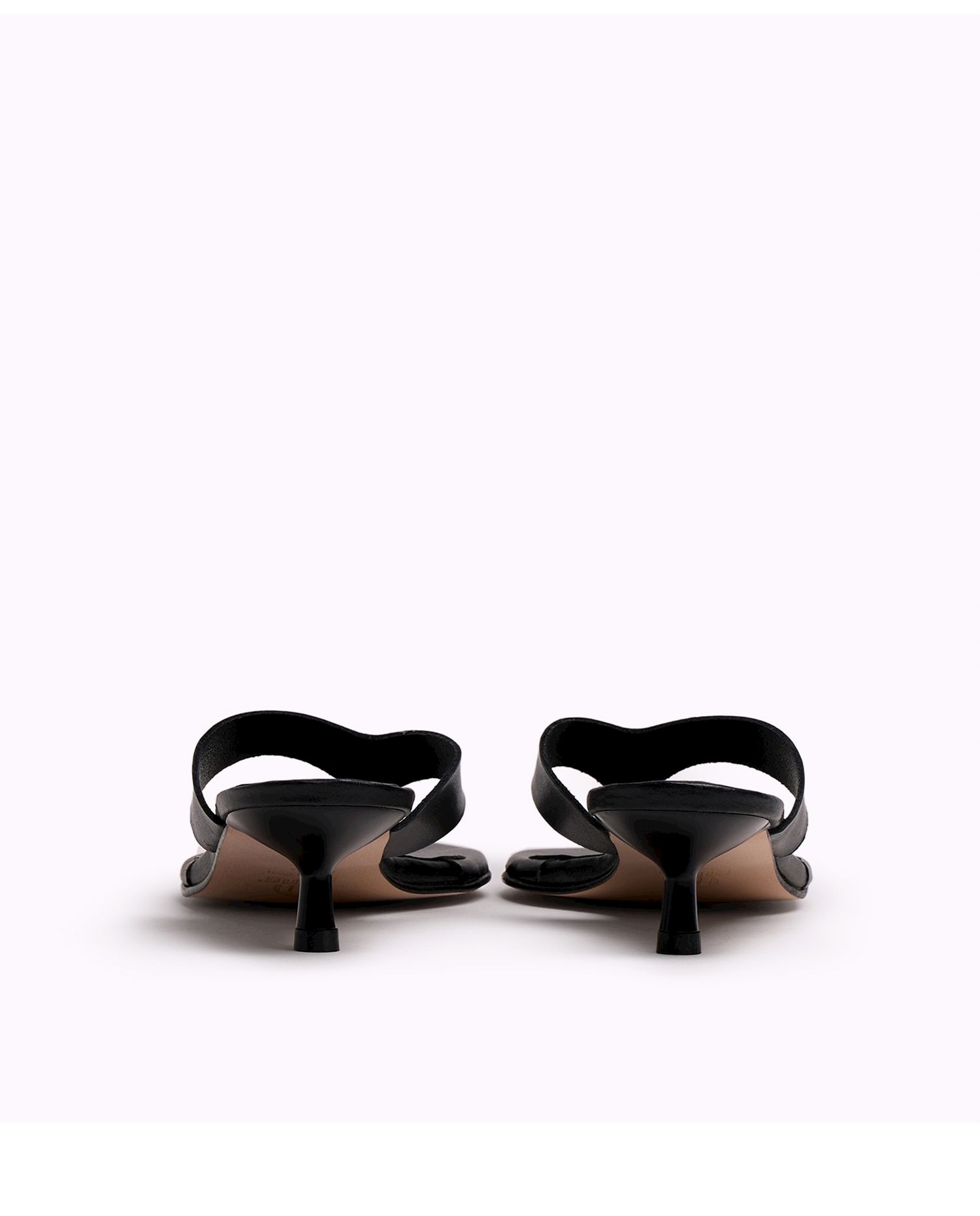 Sandalias de tacón de mujer en piel - Mustang - Negro Negro-2