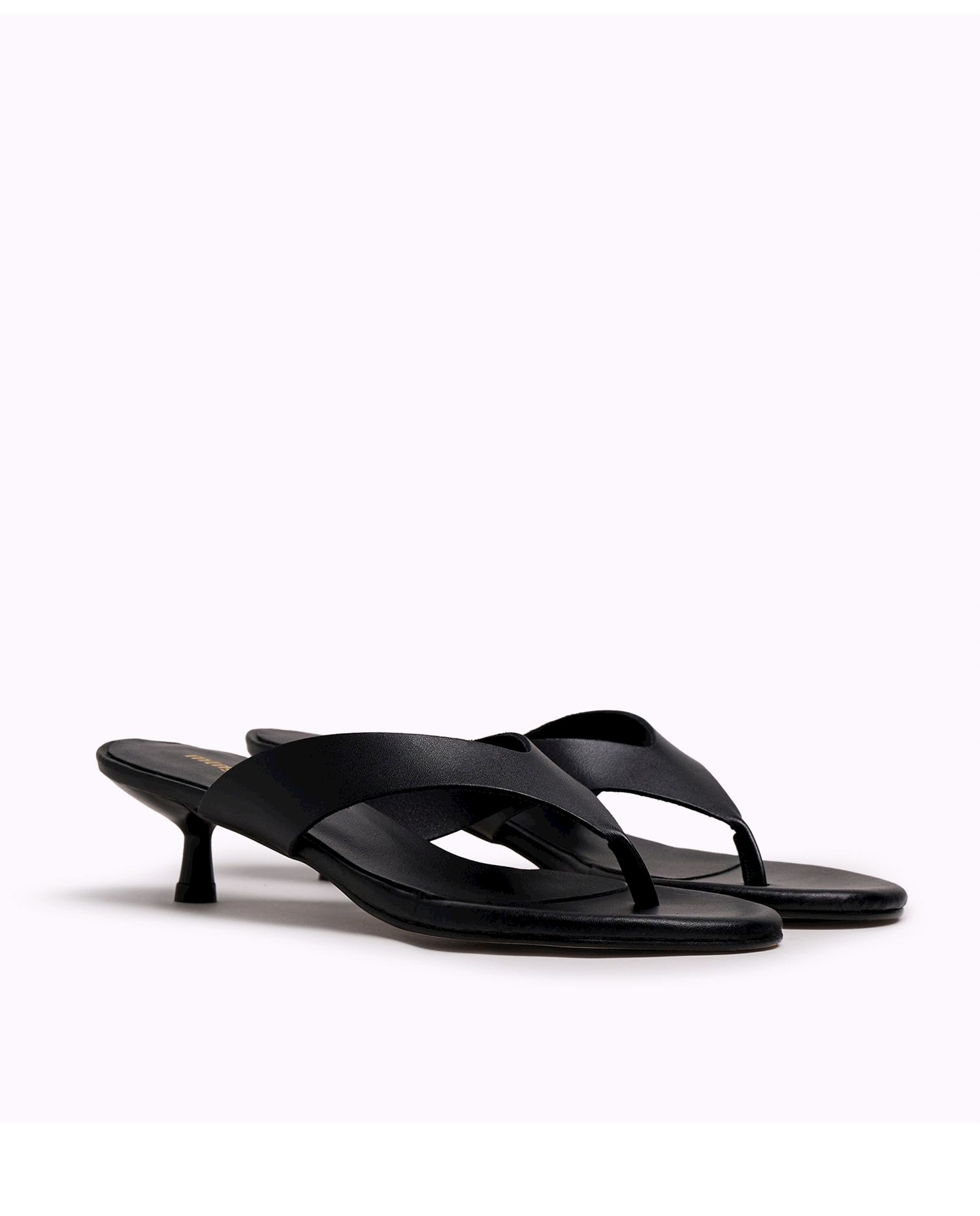 Sandalias de tacón de mujer en piel - Mustang - Negro Negro-5