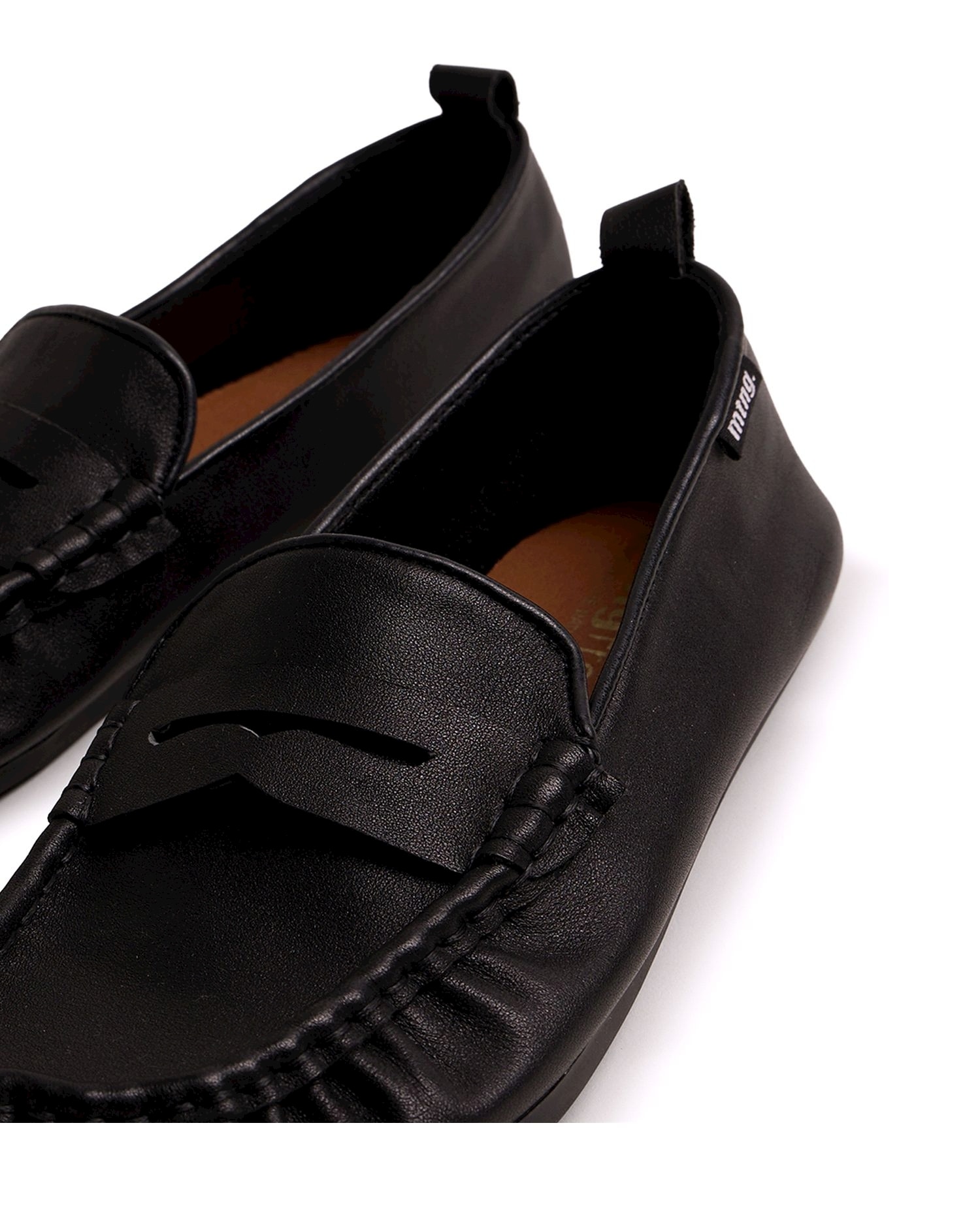 Imagen 6 de Mocasines de piel para mujer con piso barefoot - Mustang - Negro Negro