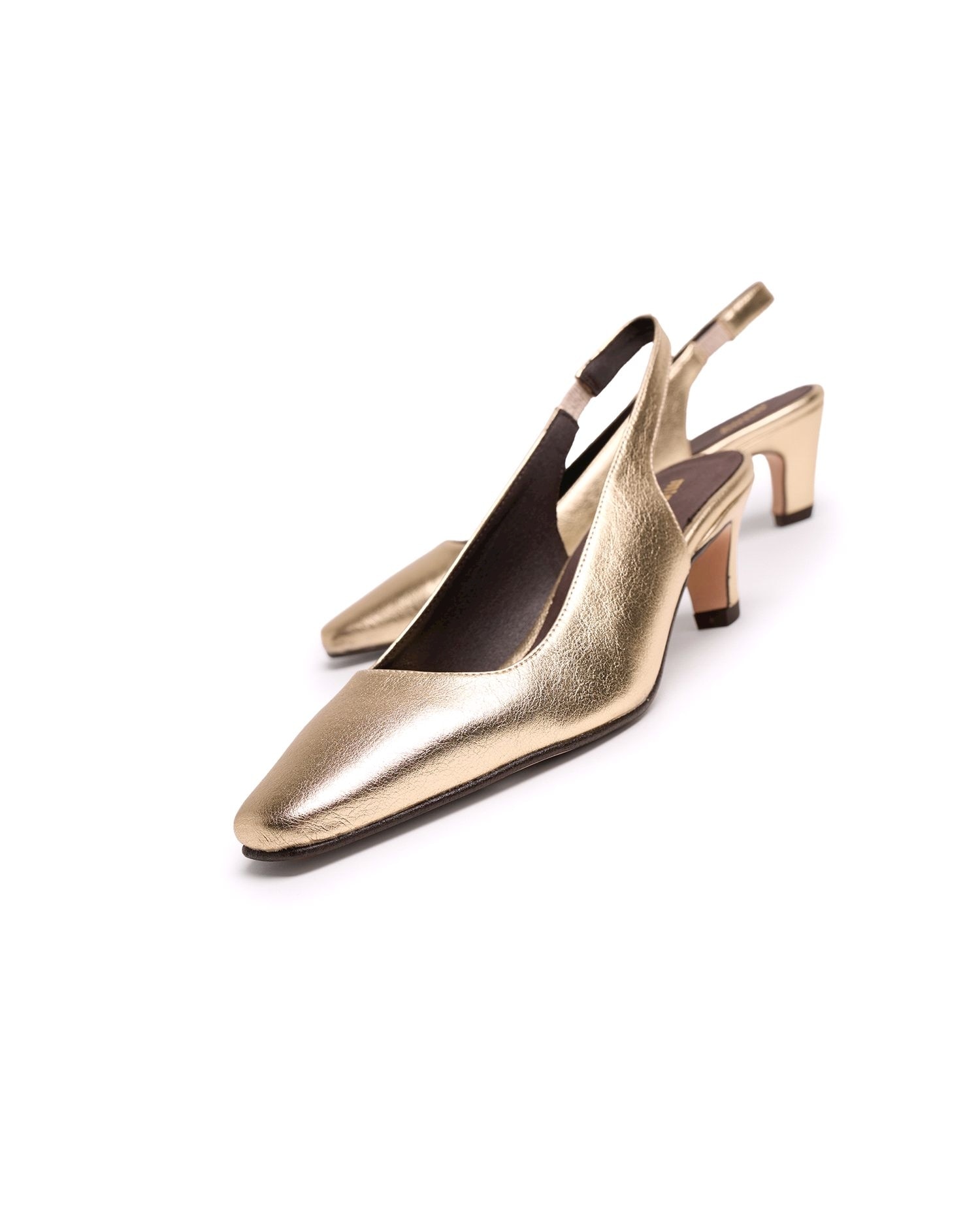 Zapatos de salón de mujer estilo destalonado - Mustang - Oro Oro-4