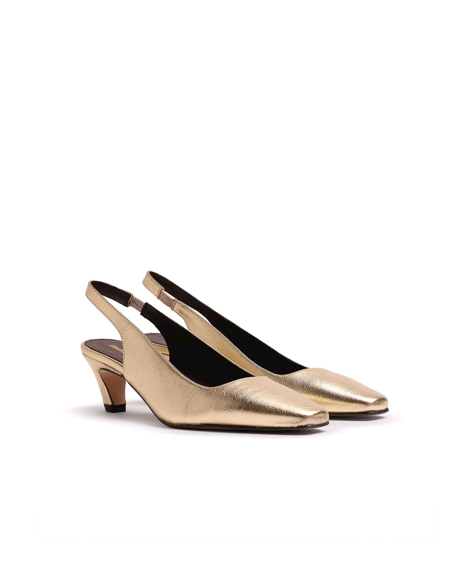 Zapatos de salón de mujer estilo destalonado - Mustang - Oro Oro-5