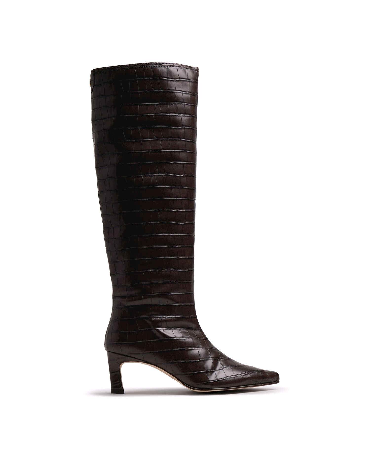 Botas altas de mujer con piel con tacón fino - Mustang - Tabaco Tabaco-1