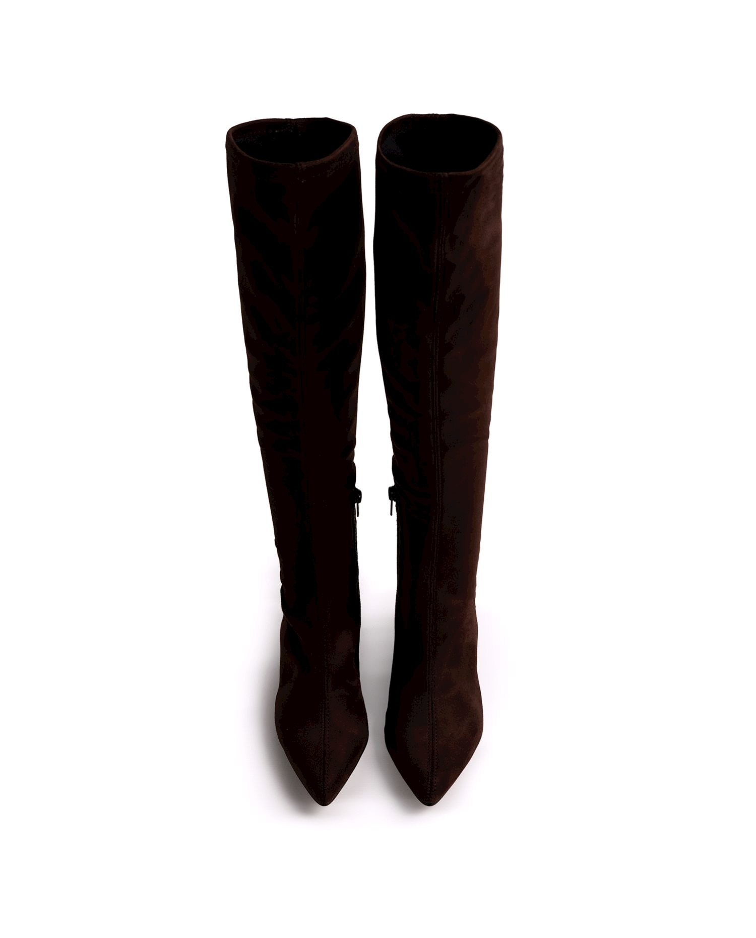 Imagen 5 de Botas altas de mujer con cuña y tejido stretch - Moka Moka