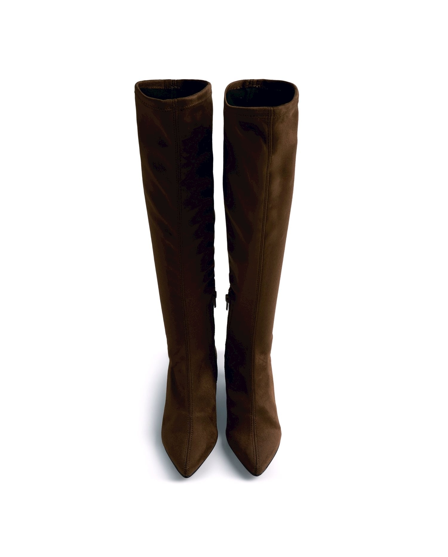 Imagen 5 de Botas altas de mujer con cuña y tejido stretch - Camel Camel