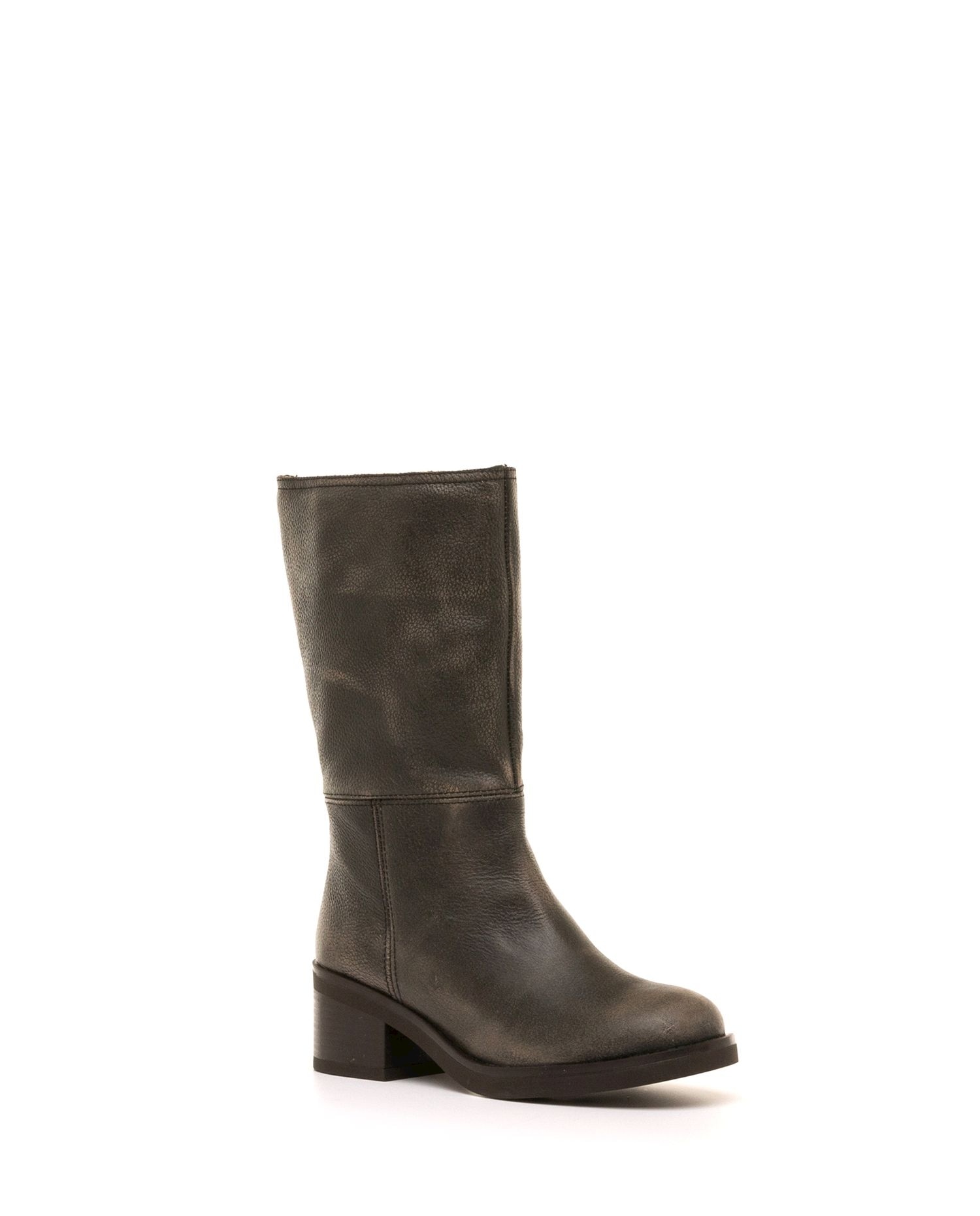Imagen 2 de Botas bajas de mujer de piel con estilo motero - Mustang - Gris oscuro metalizado Gris oscuro metalizado
