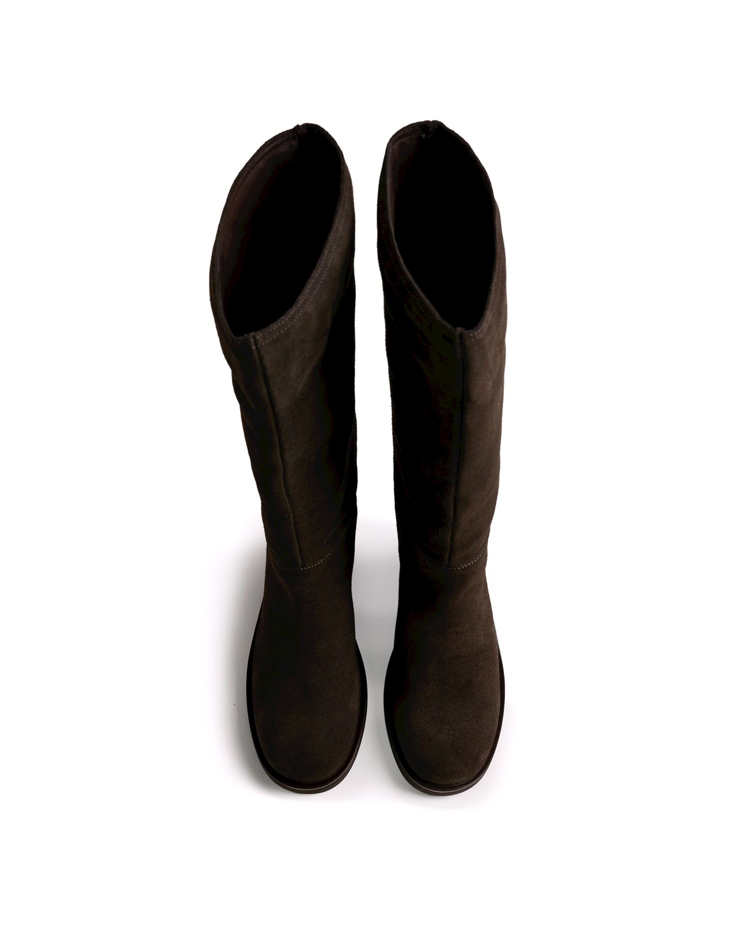 Botas básicas de mujer en piel con tacón ancho - Mustang - Gris oscuro Gris oscuro-5