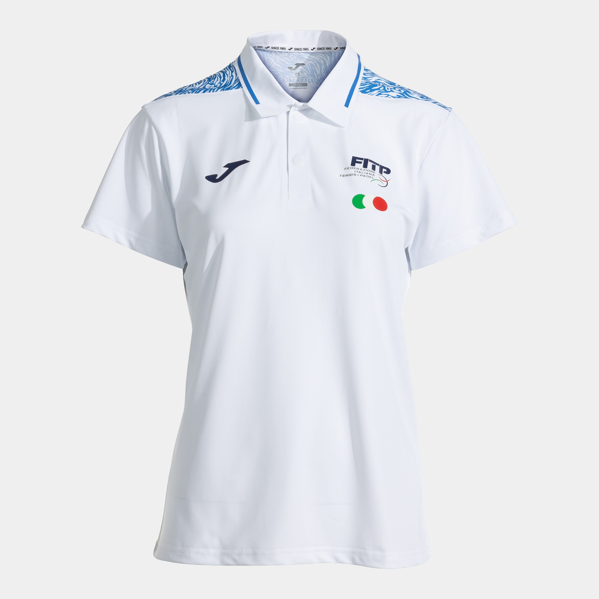 Polo manga corta tenis de mujer Fed. Italia Tenis Y Padel Joma - Blanco Blanco-1