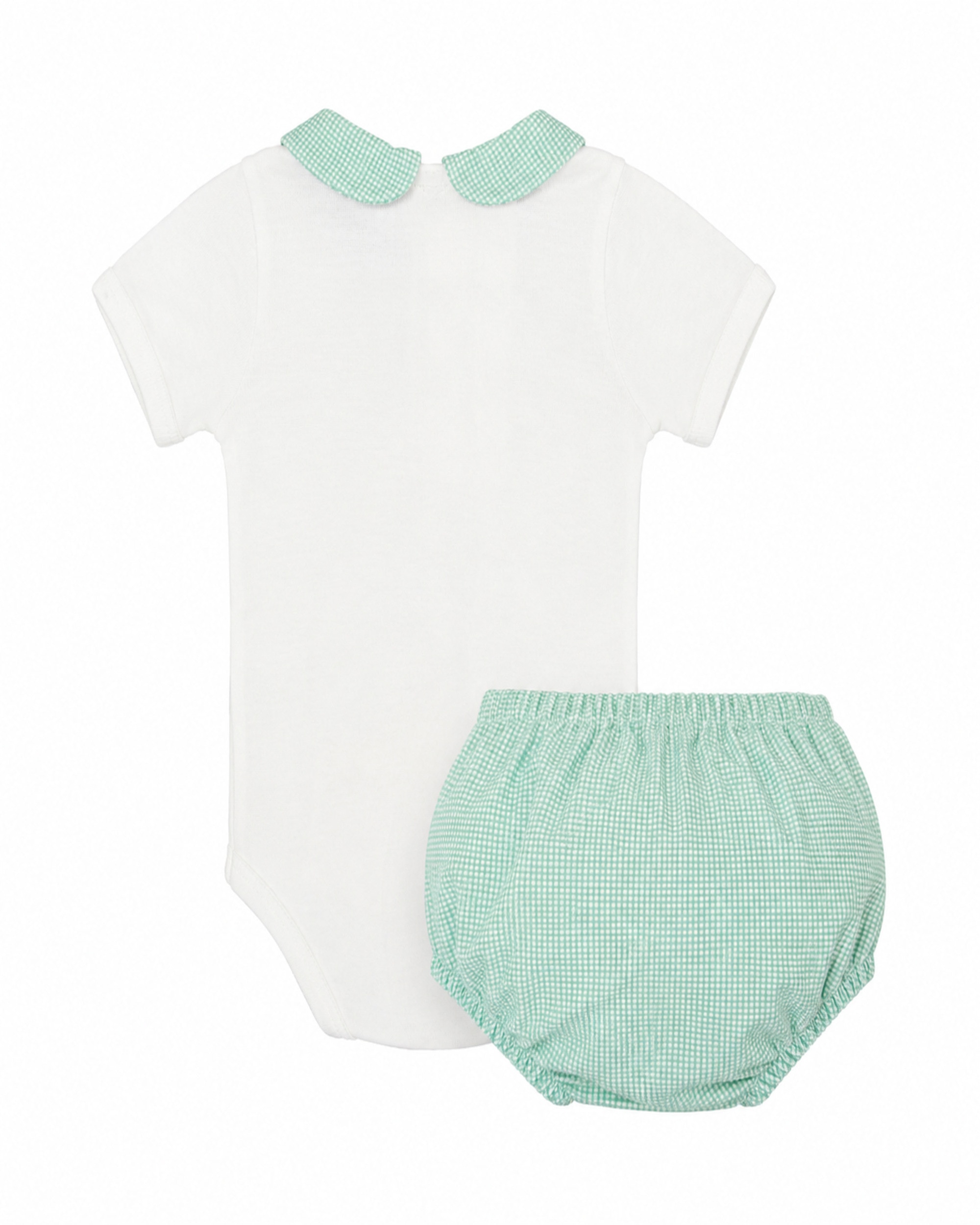 Conjunto de bebé body cuello bebe y ranita dulzura - BABIDÚ - Blanco Blanco-2