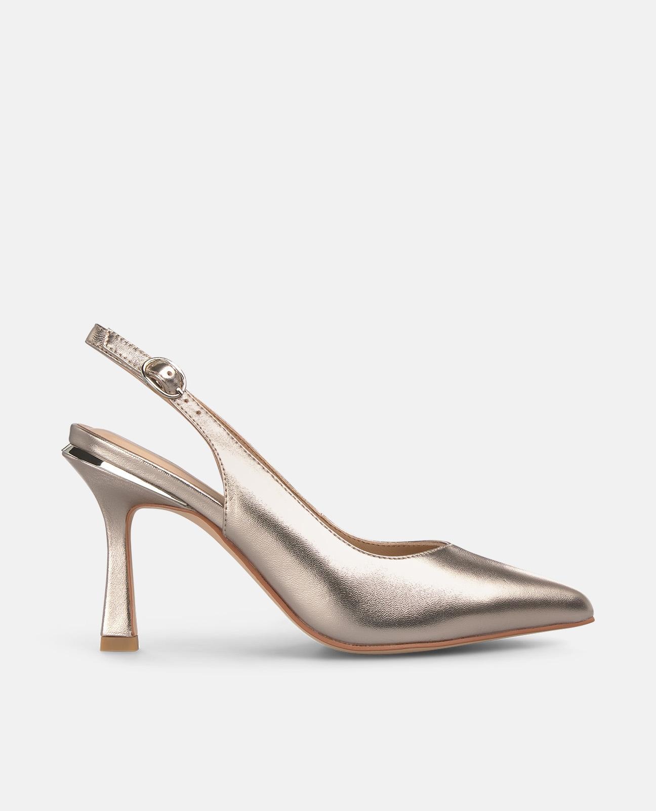 Alma en Pena - Zapatos de salón de mujer destalonados con puntera afilada y cierre de hebilla.