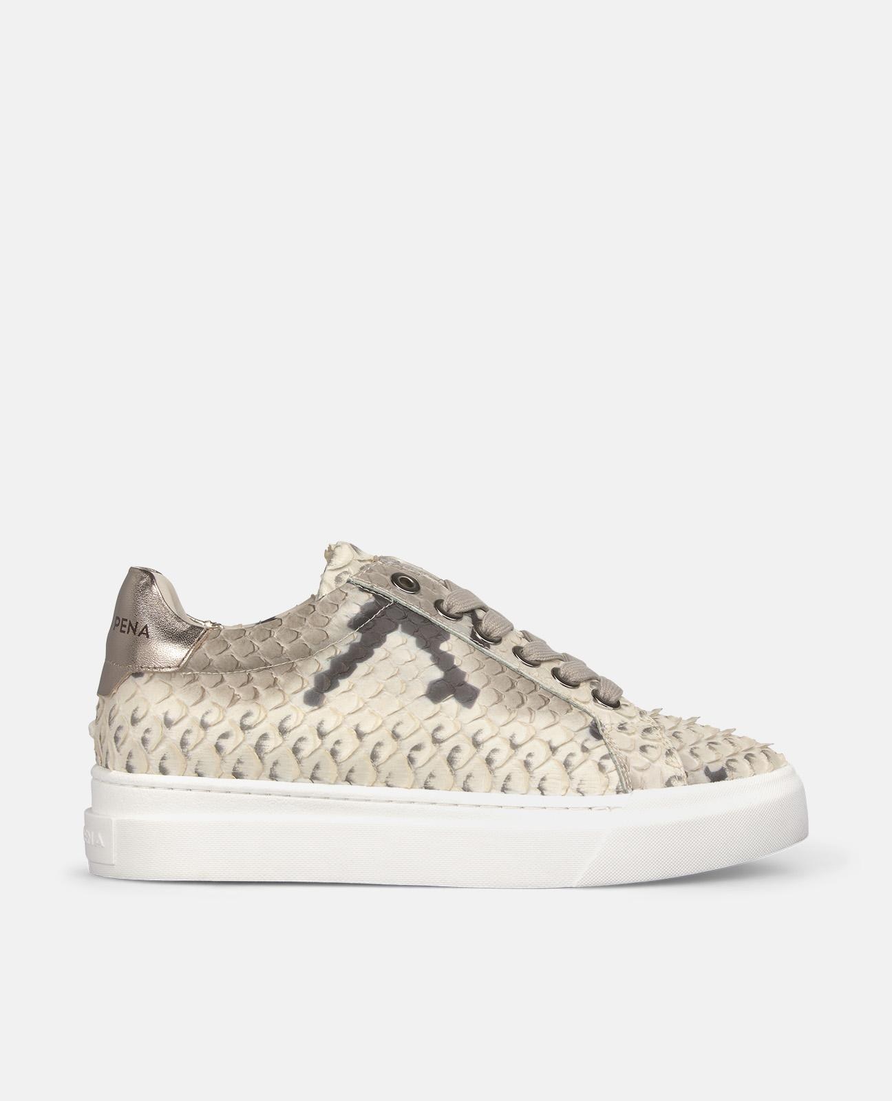 Alma en Pena - Zapatillas deportivas de mujer de piel parte exterior estampado fantasia.