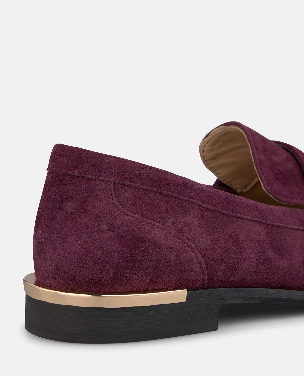Mocasín plano de mujer en ante con antifaz - Alma en Pena - Burdeos Burdeos-4