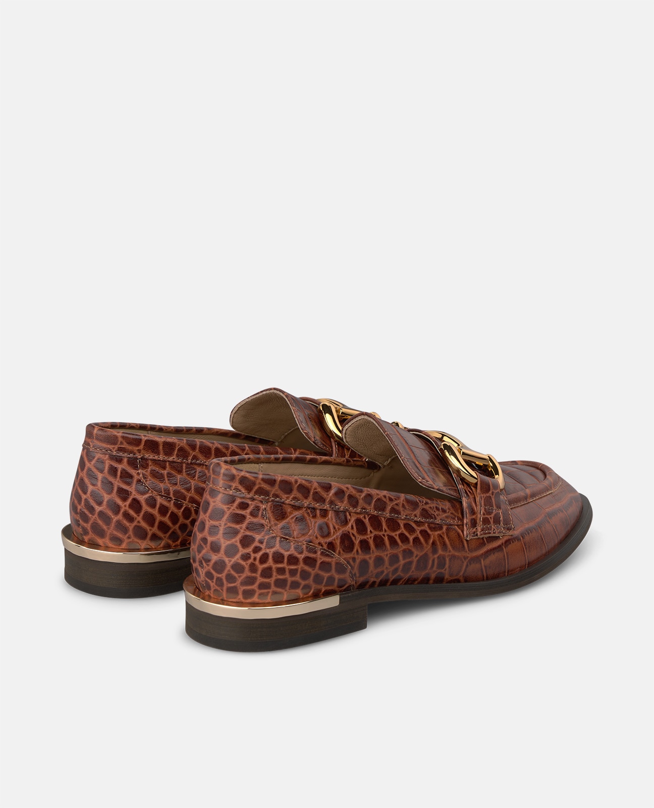 Mocasín plano de mujer en piel con adorno metálico - Alma en Pena - Camel Camel-2